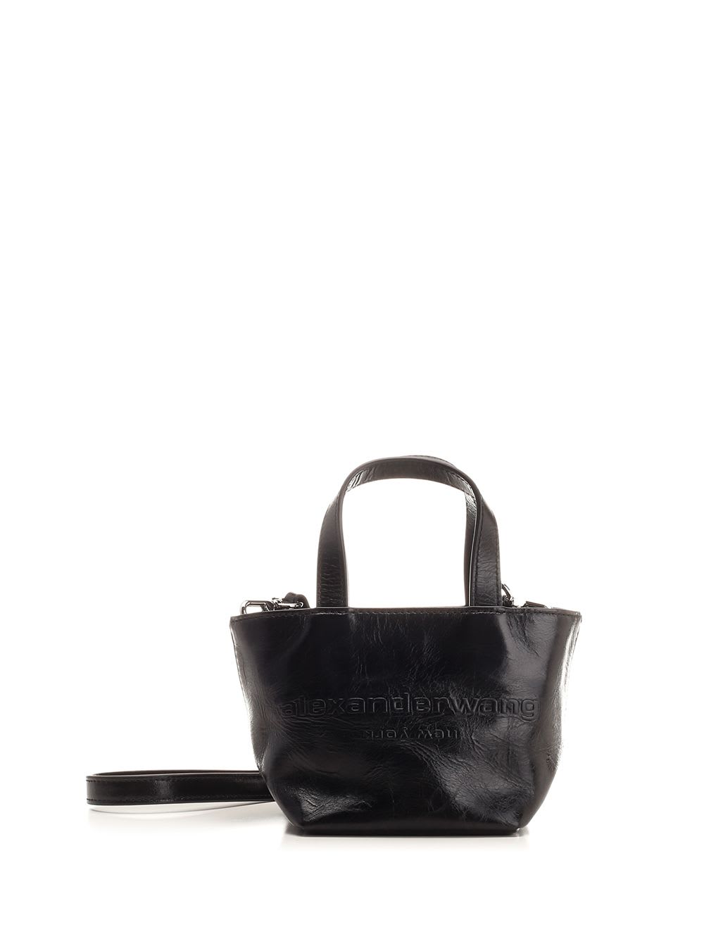 Shop Alexander Wang Punch Mini Tote Bag In Black