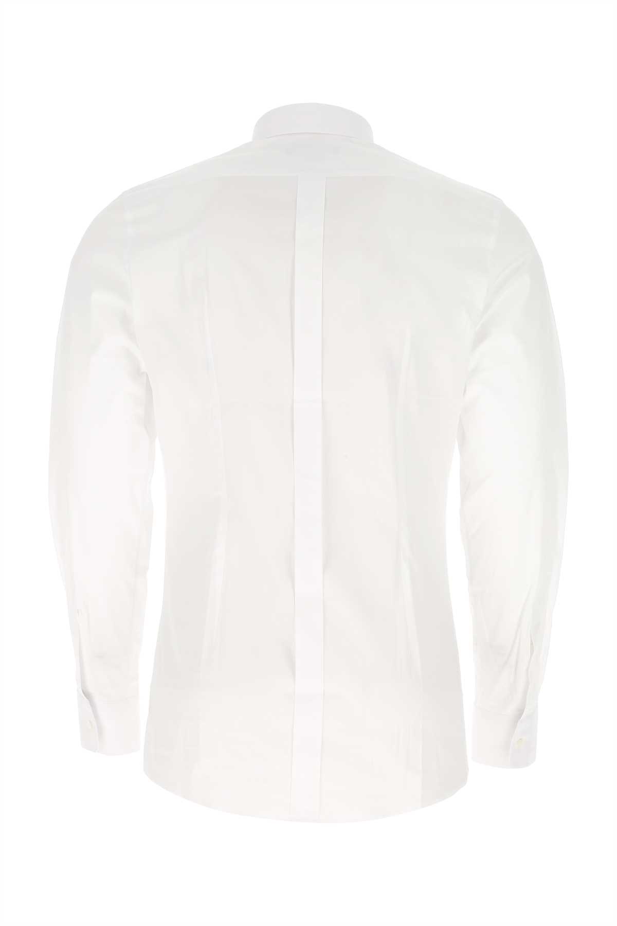 Shop Dolce & Gabbana White Stretch Poplin Shirt In W0800