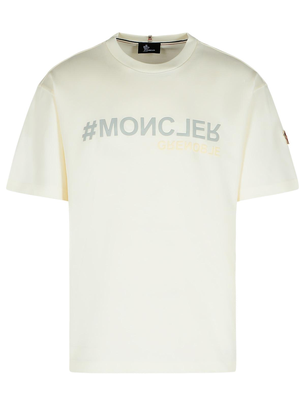 Moncler White Cotton T-shirt In White