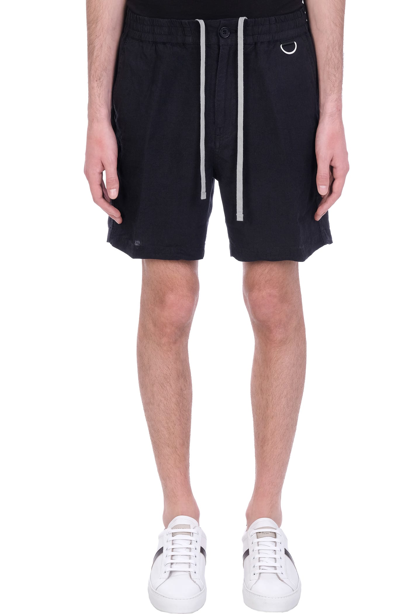 Low Brand Taylor Shorts In Black Linen