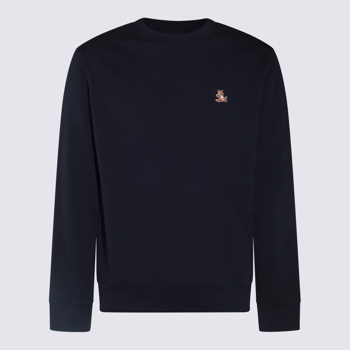 Shop Maison Kitsuné Blue Cotton Sweatshirt