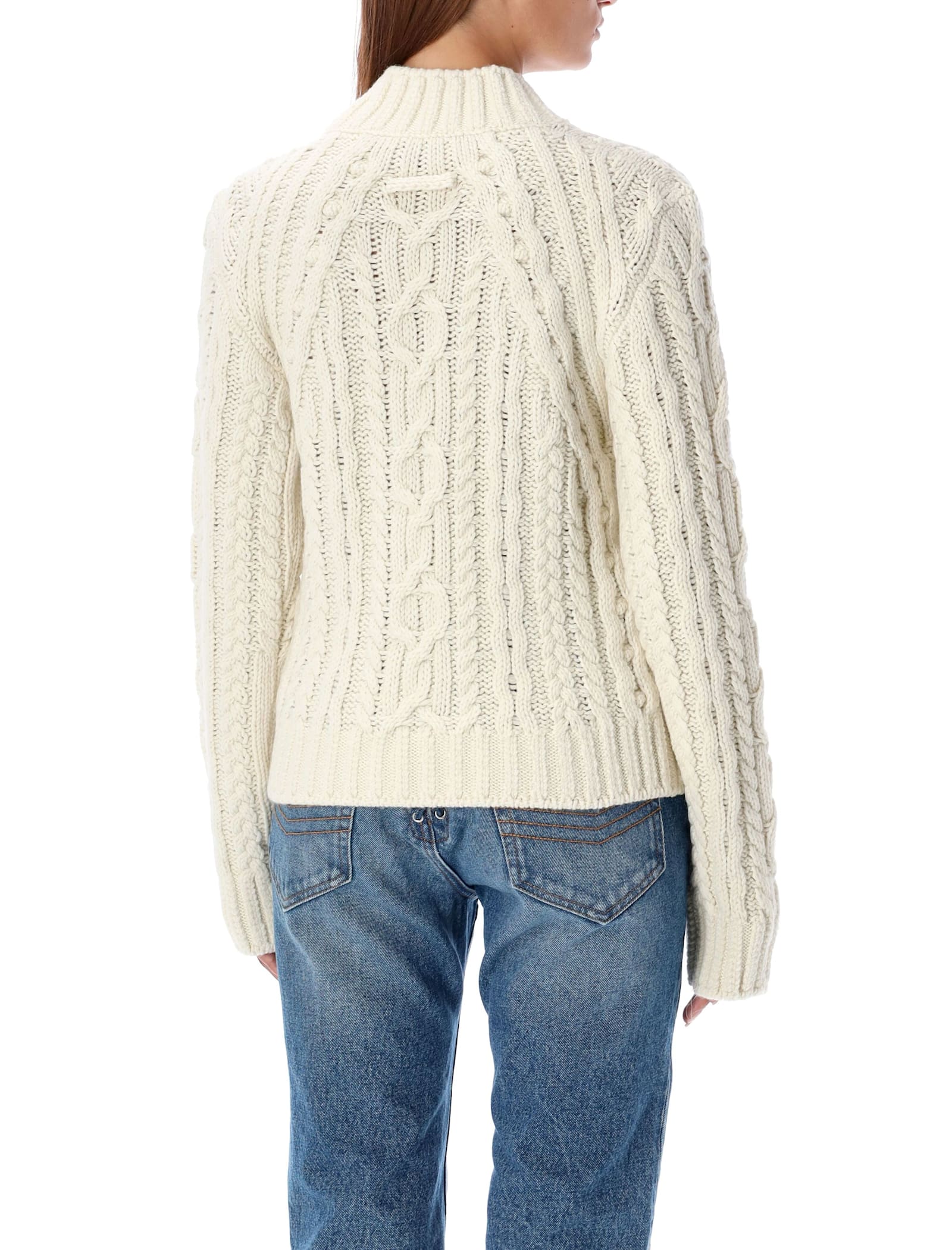 Shop Jean Paul Gaultier Je Taime Sweater In Cream