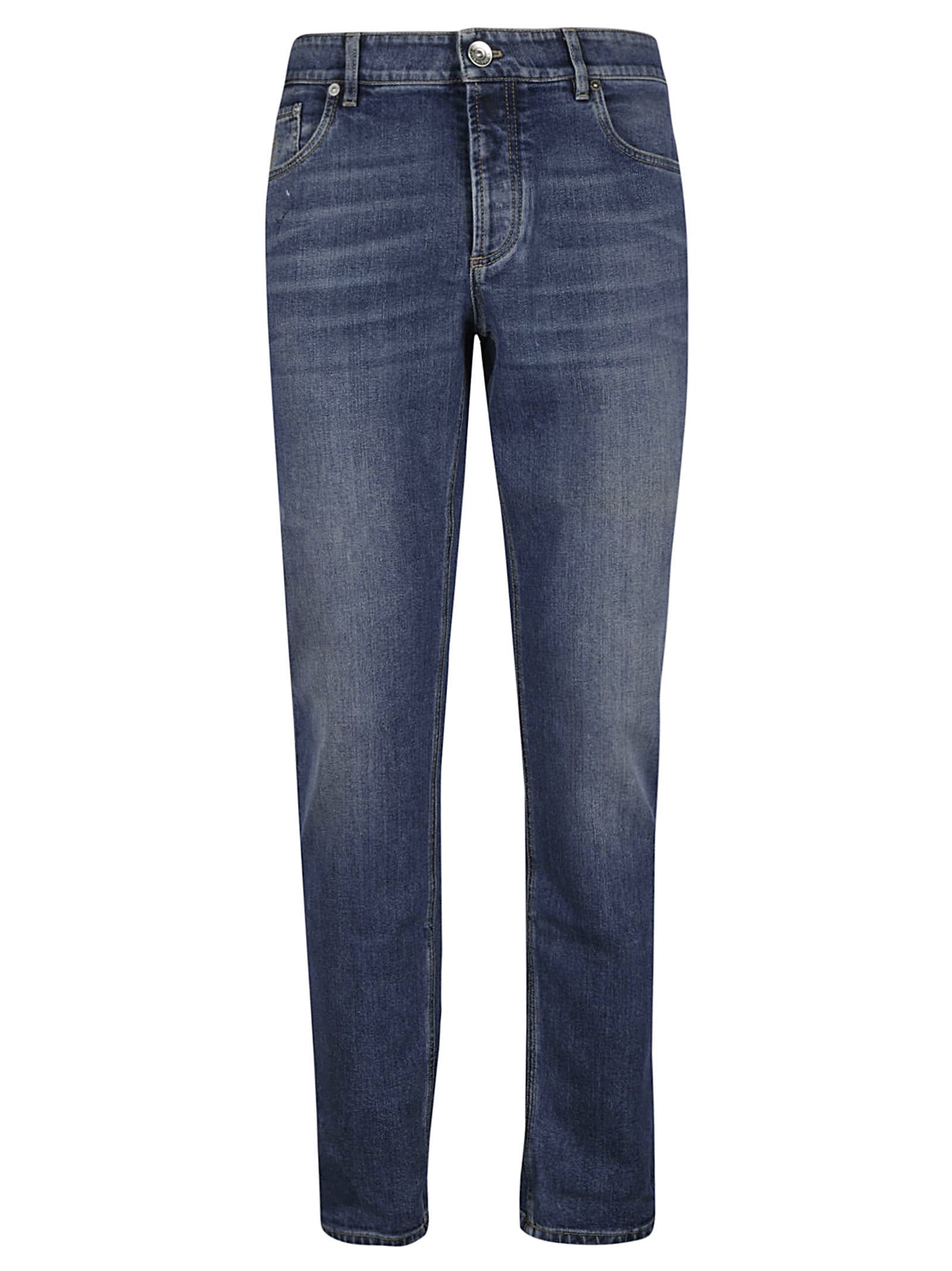 Brunello Cucinelli Classic Five-pocket Jeans In Blu