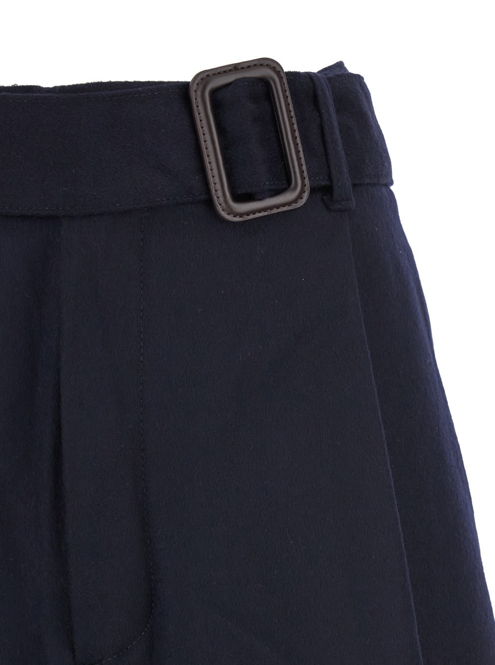 Emporio Armani Look 1 Pantalone Con Doppia Pince E Cintura In Blue