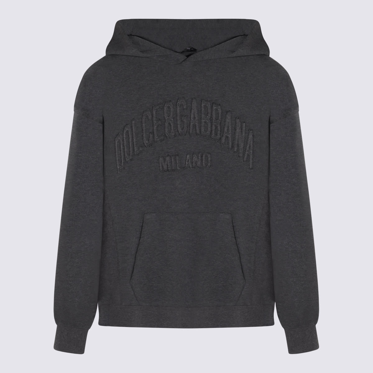 Dolce & Gabbana Grey Cotton Sweatshirt In Black