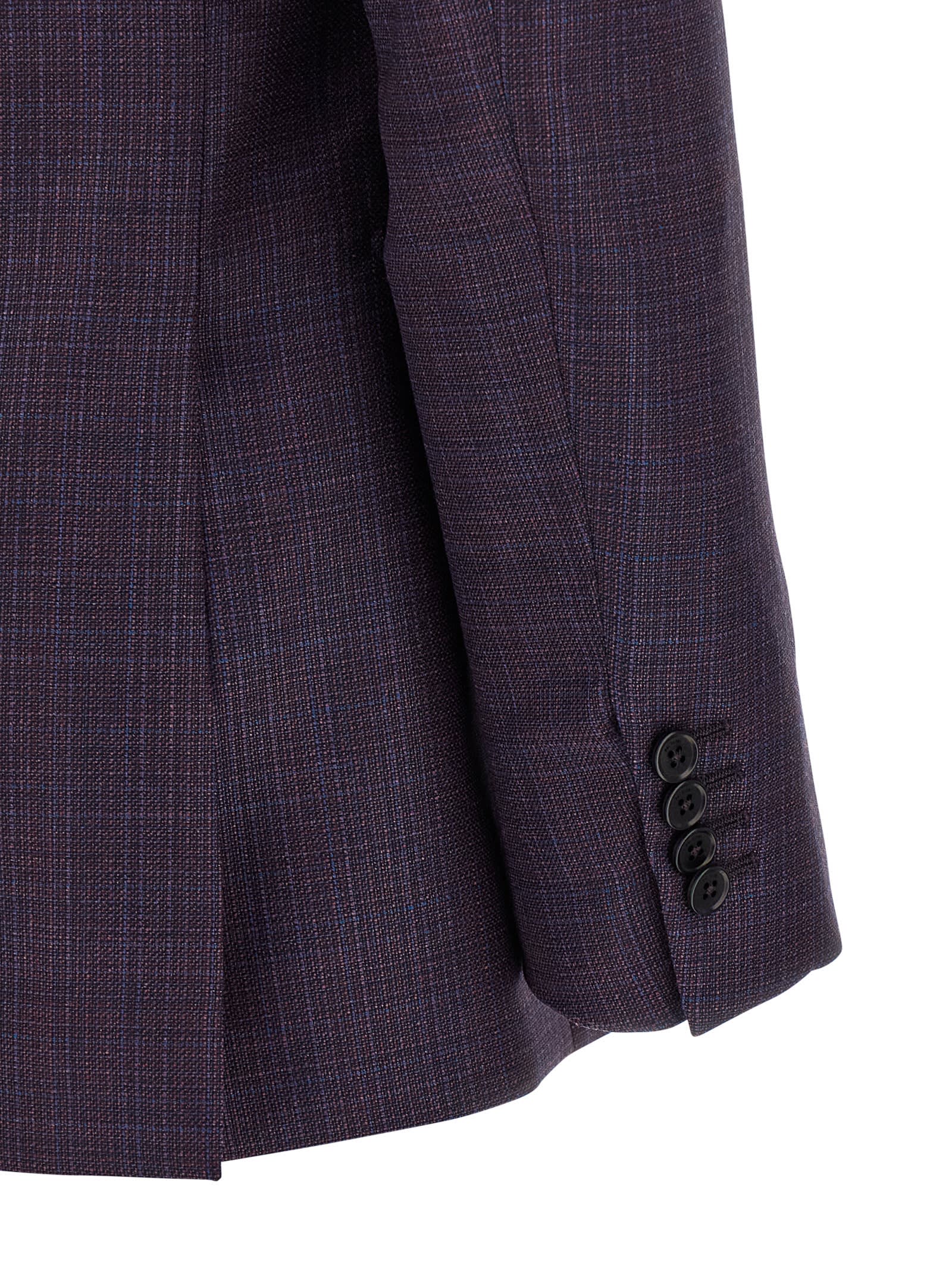 Pal Zileri Tailored Blazer With Notch Lapel And Pockets In Purple