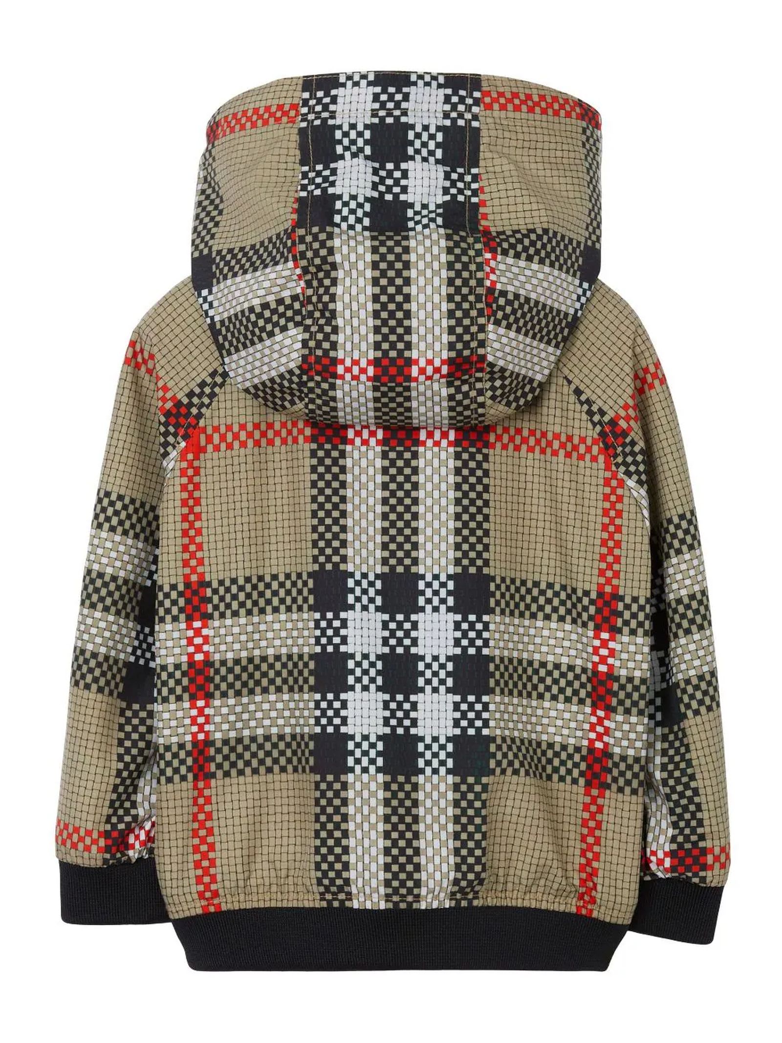 Burberry Kids' Check-pattern Zip-up Hooded Jacket In Archive Beige |