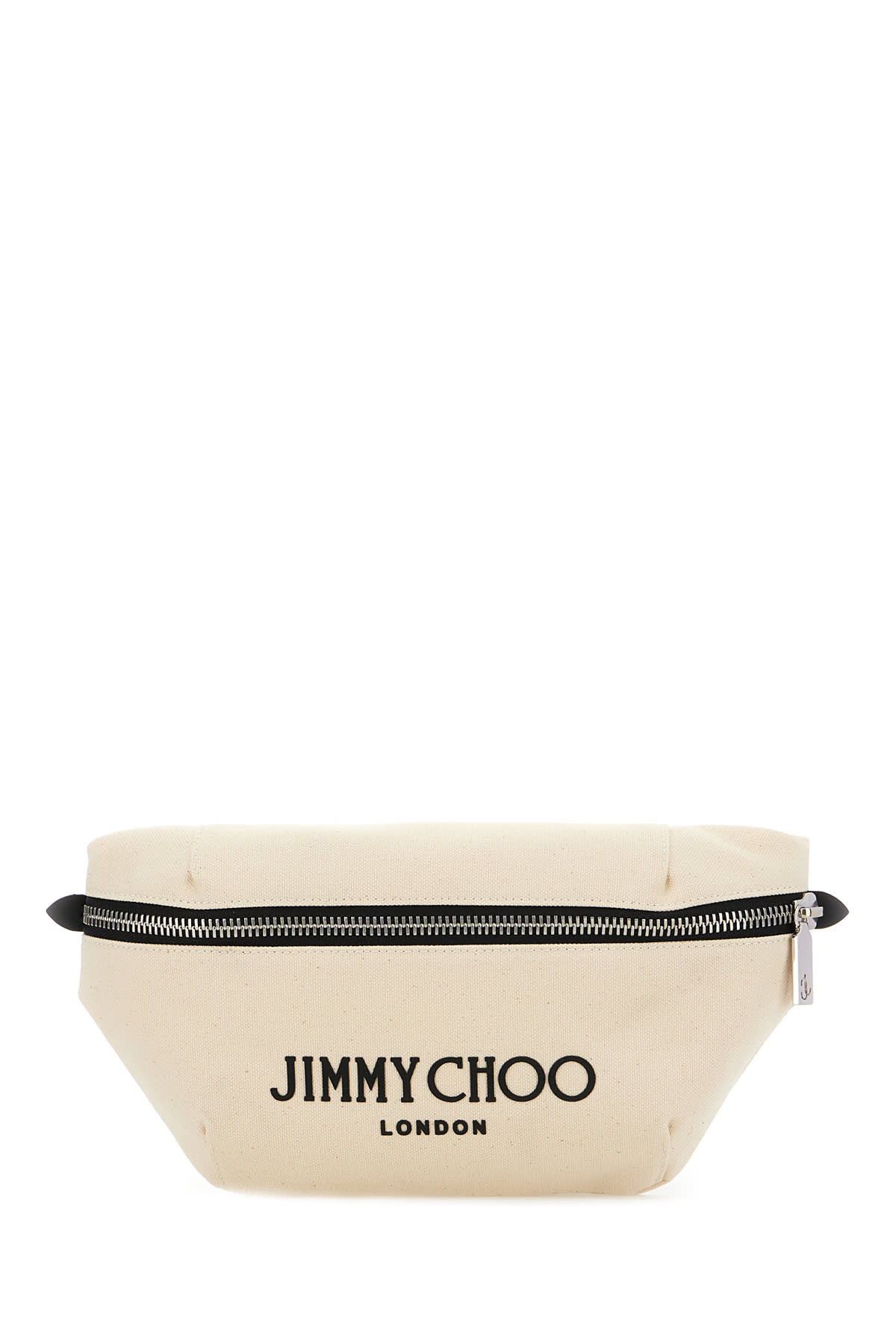 Jimmy Choo Ivory Canvas Beltbag In Neutral