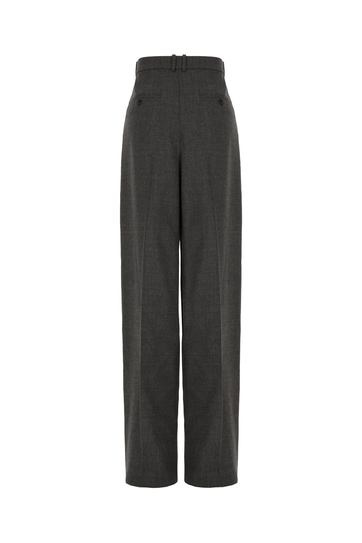 Saint Laurent Wool Trousers With High Waist And Wide Leg