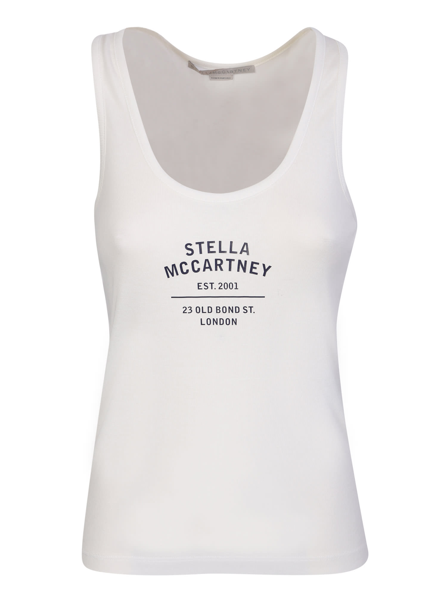 Stella Mccartney Logo-print Racerback Top In White