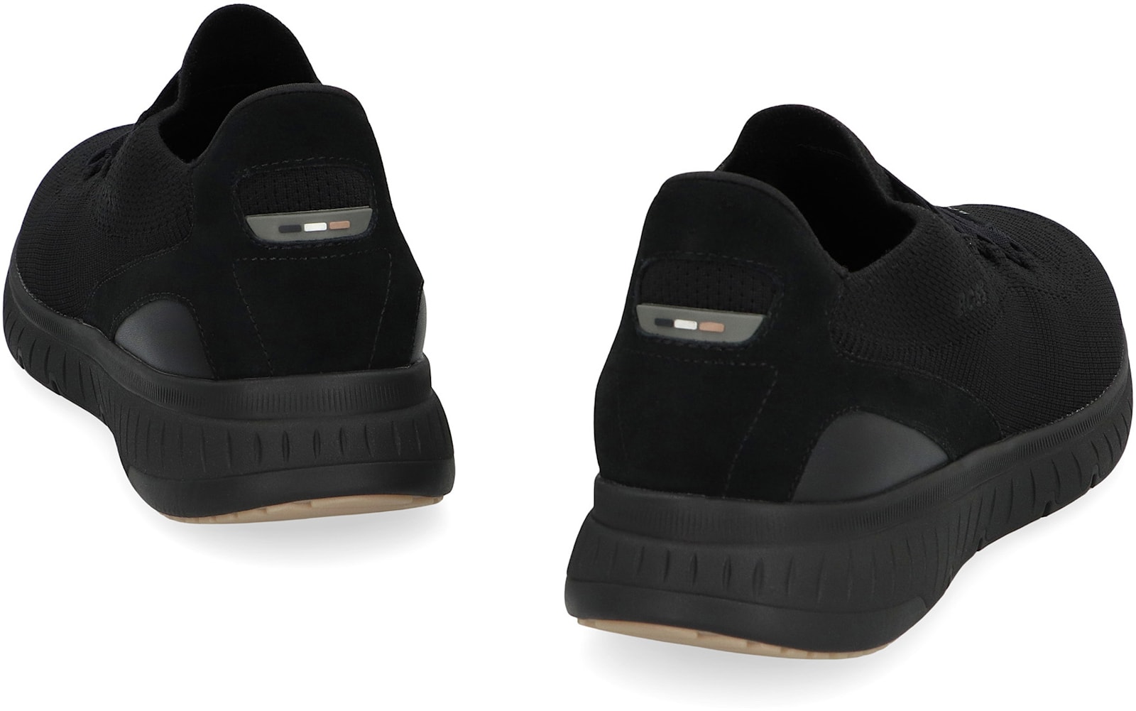 Hugo Boss Boss Slon Fabric Low-top Sneakers In Black