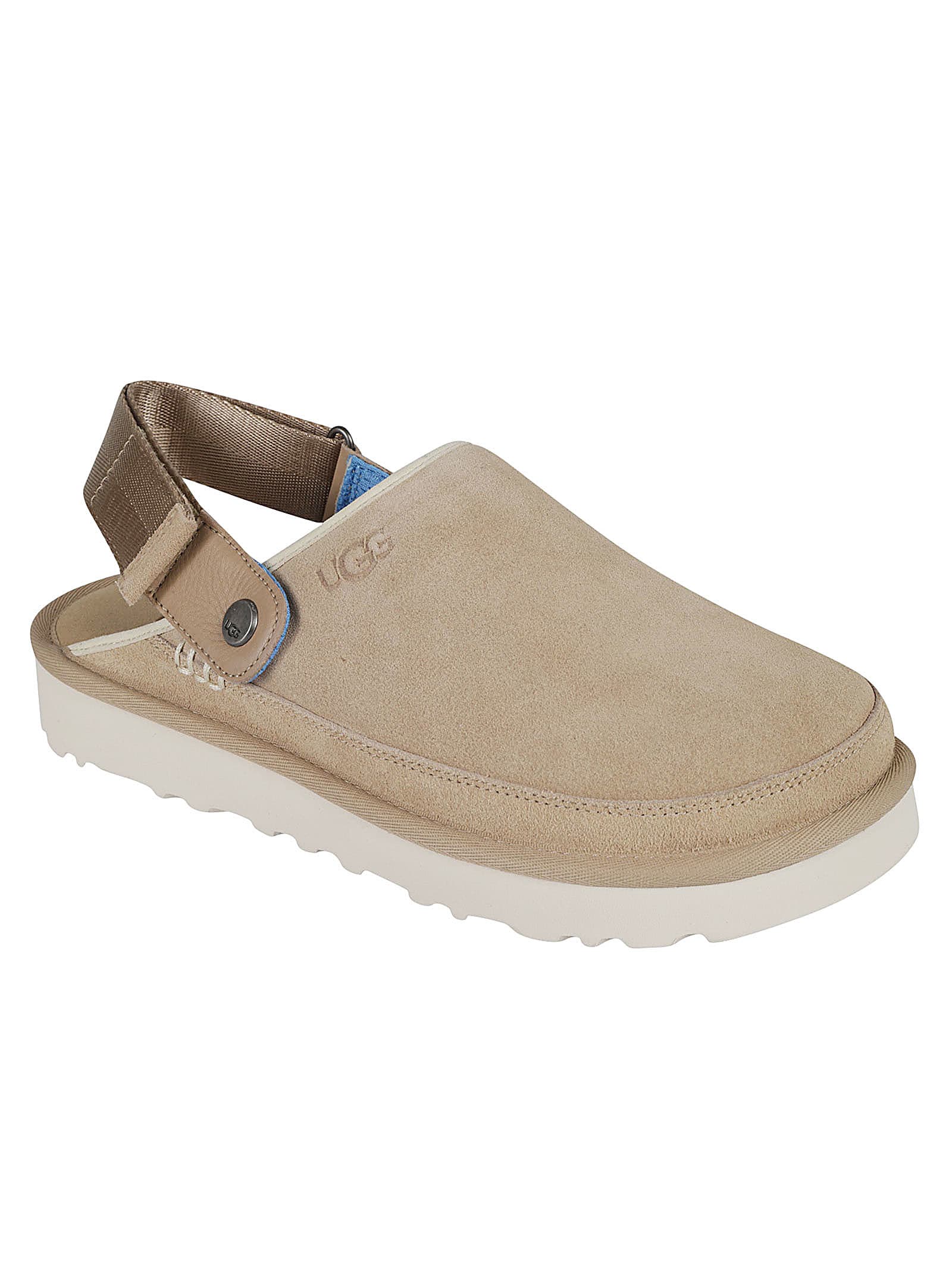 Shop Ugg Golden Coast Clog Sandals In Sand/santorini