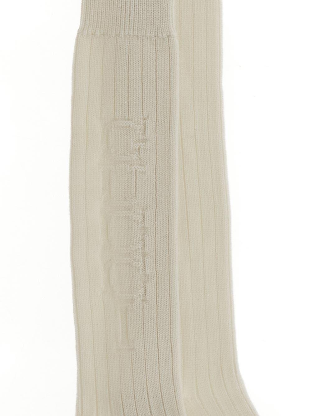 Shop Gucci Ivory Socks In White