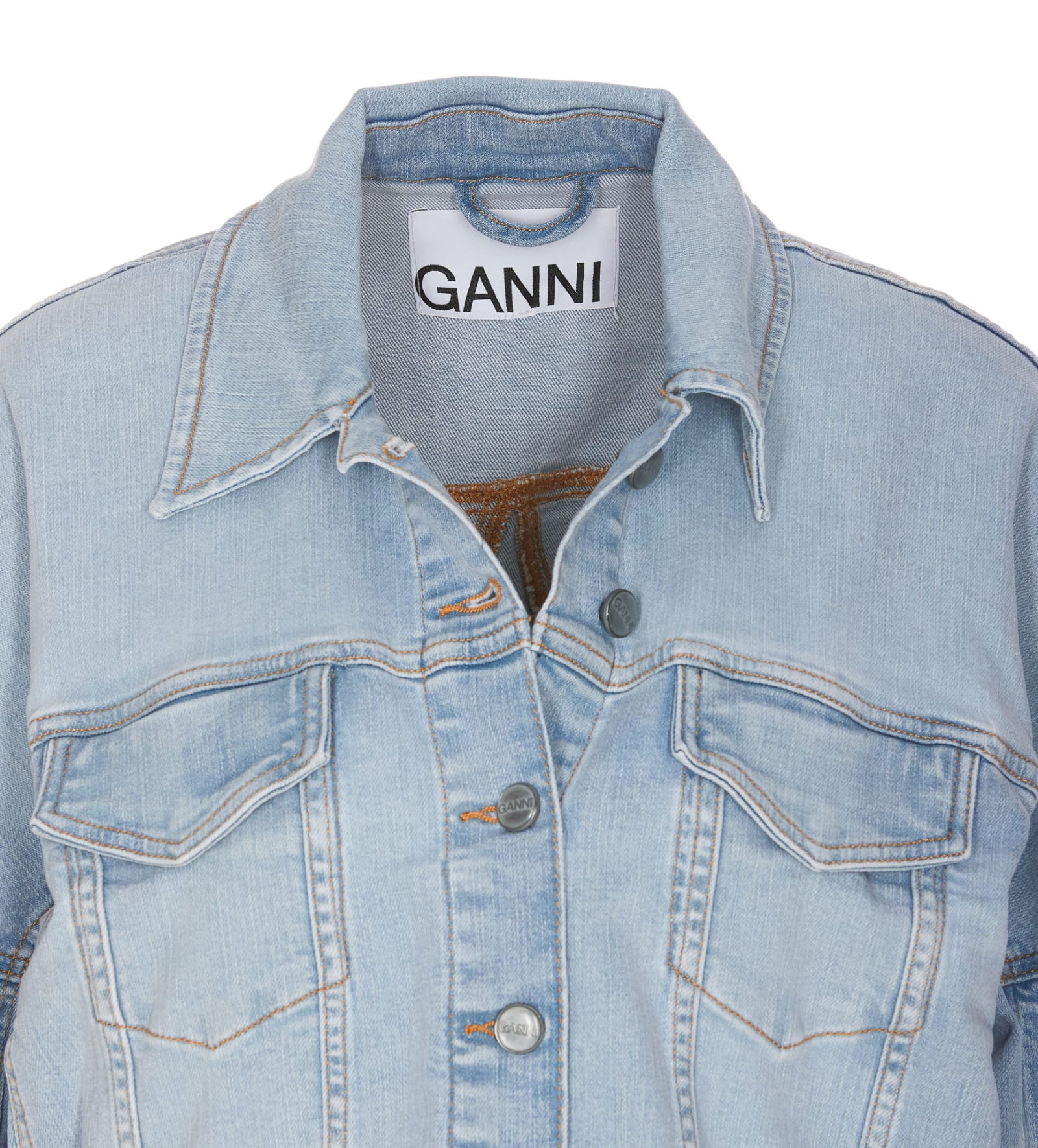 Shop Ganni Denim Bomber