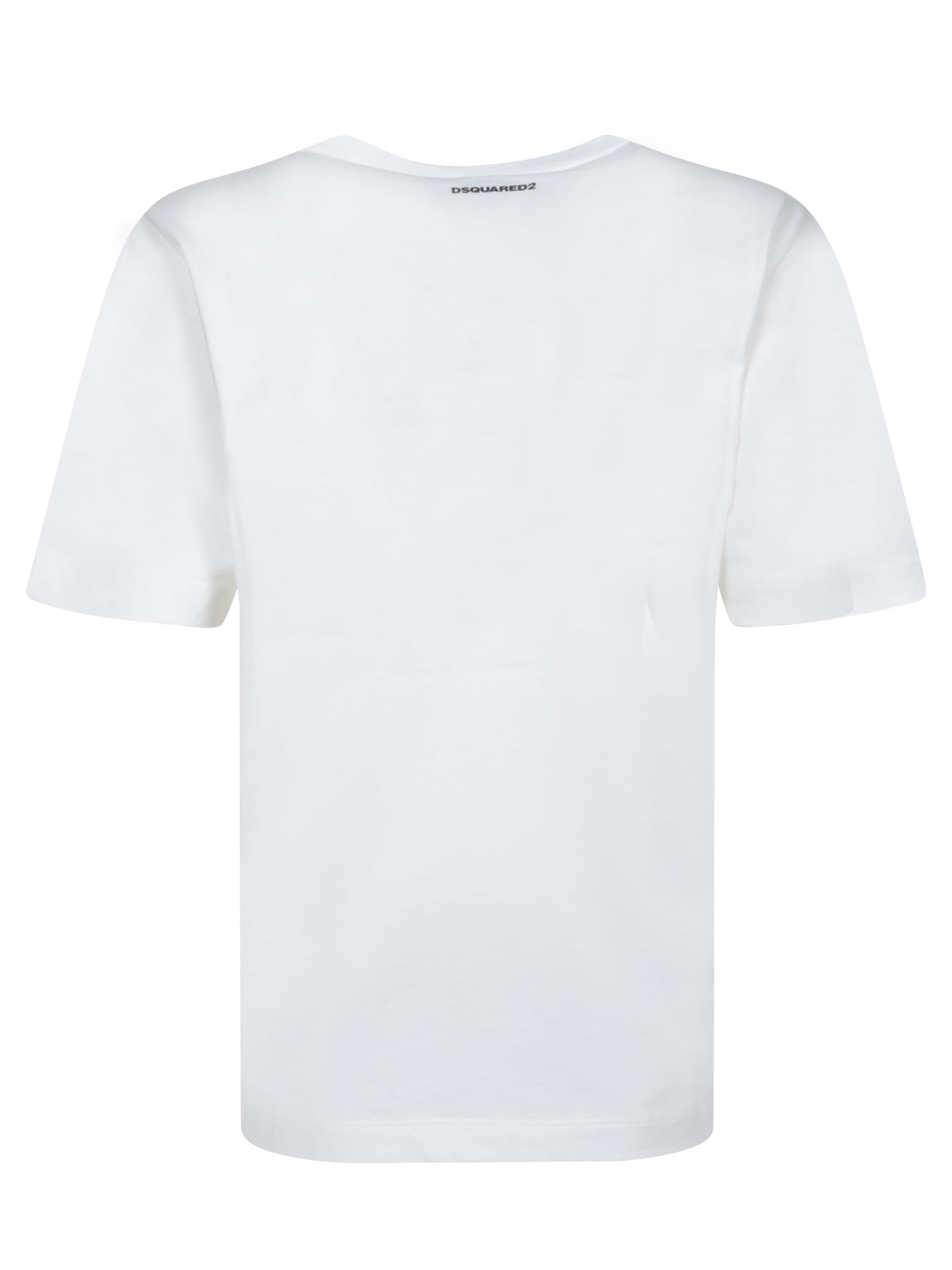 Shop Dsquared2 White T-shirt With Red Heart