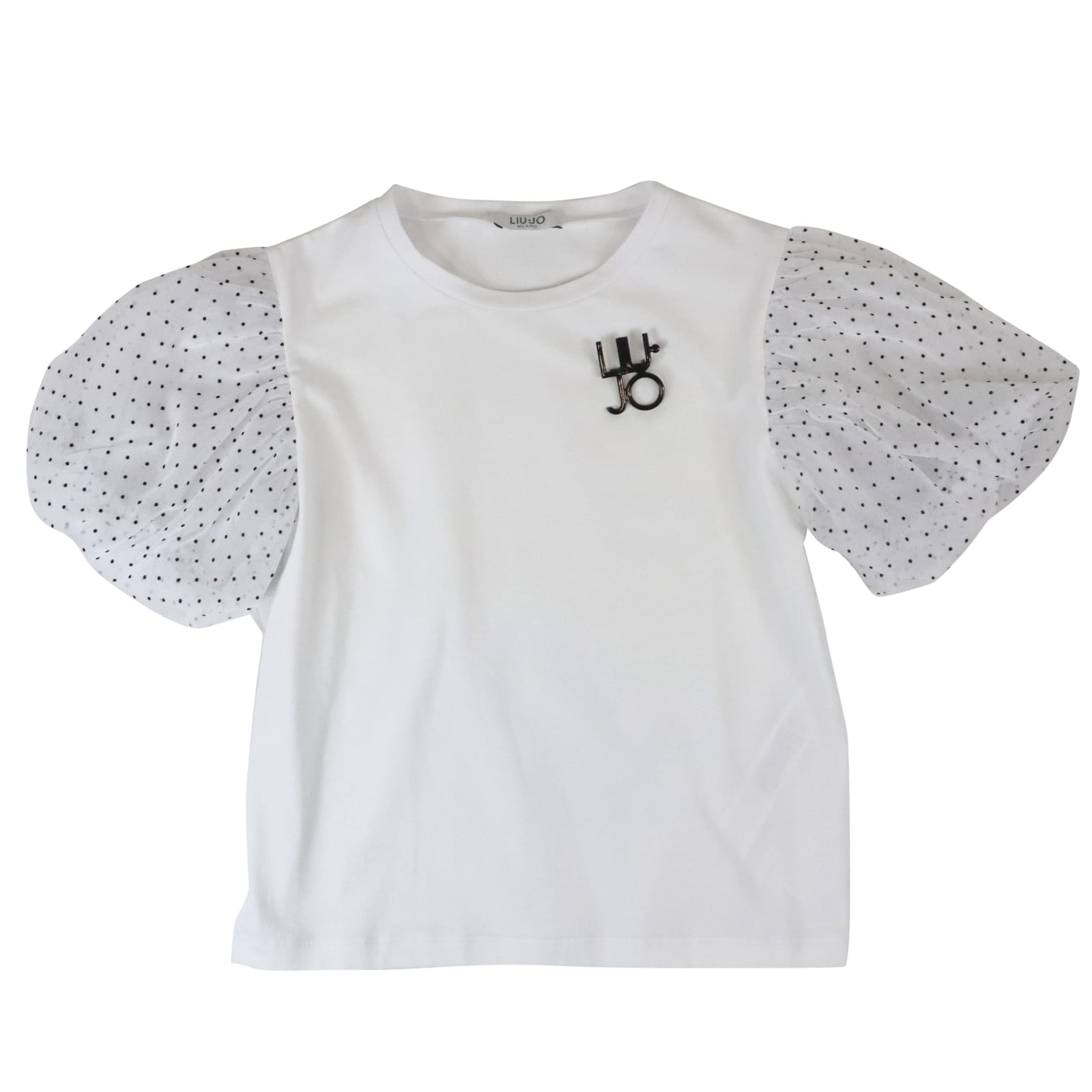 Liu •jo Kids' Cotton T-shirt In White