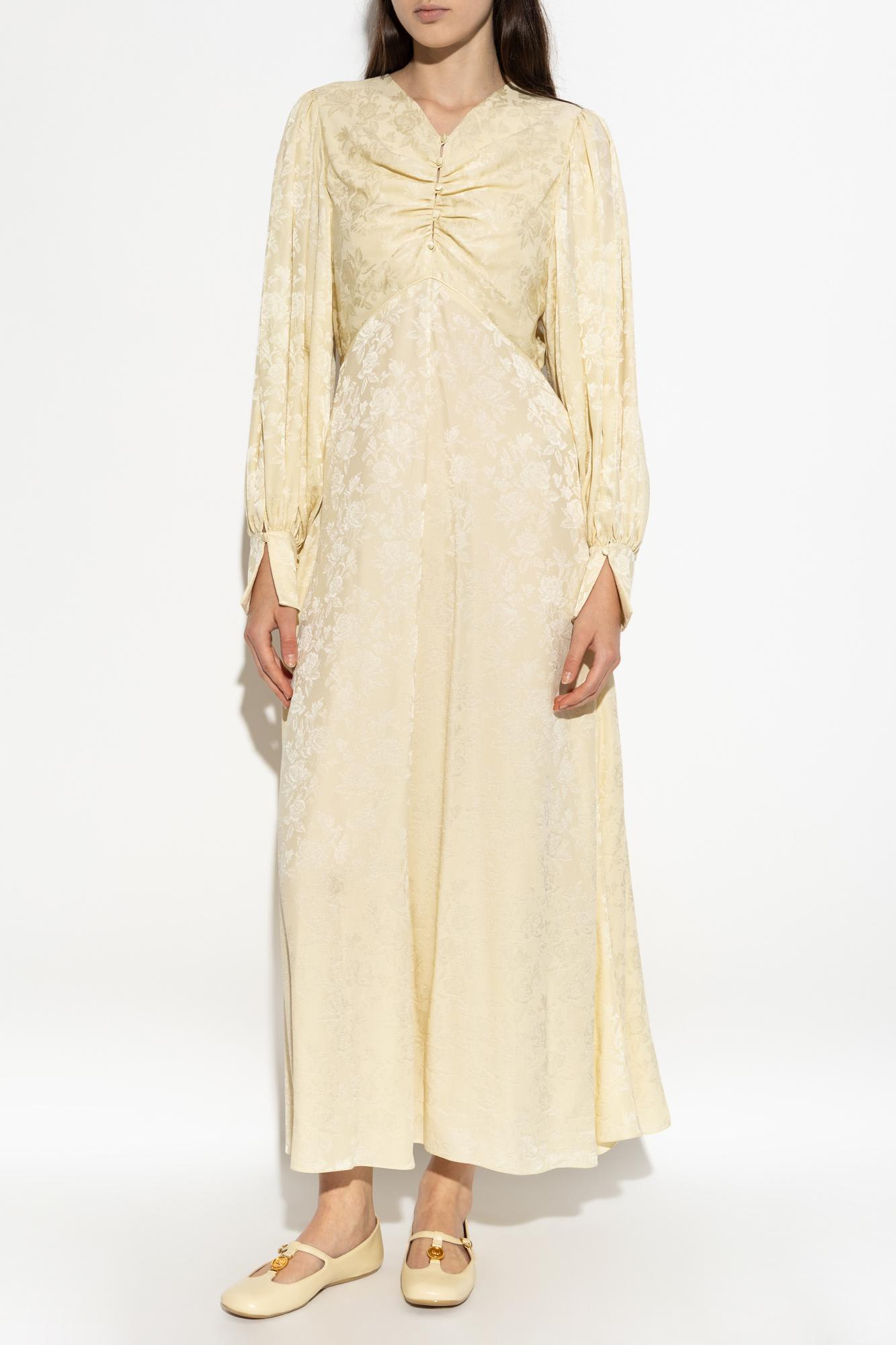 Chloé Silk Dress In Yellow