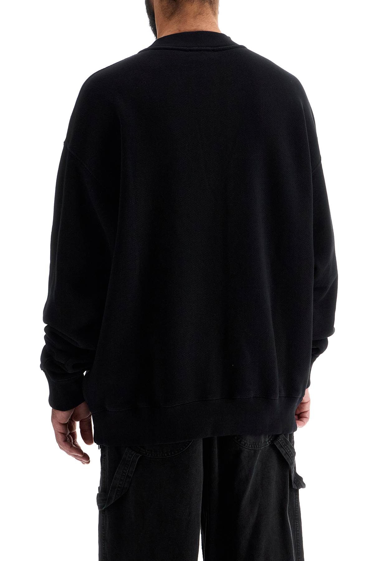 Shop Off-white Oversized Crewneck In Black - Red (black)