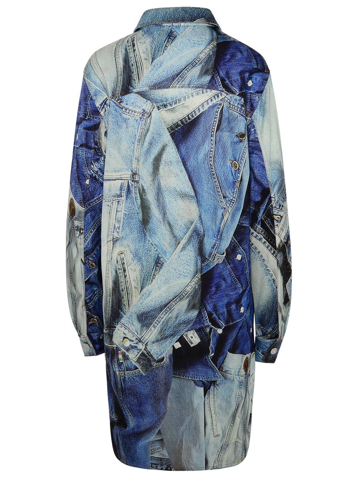 Shop M05ch1n0 Jeans Blue Polyester Dress