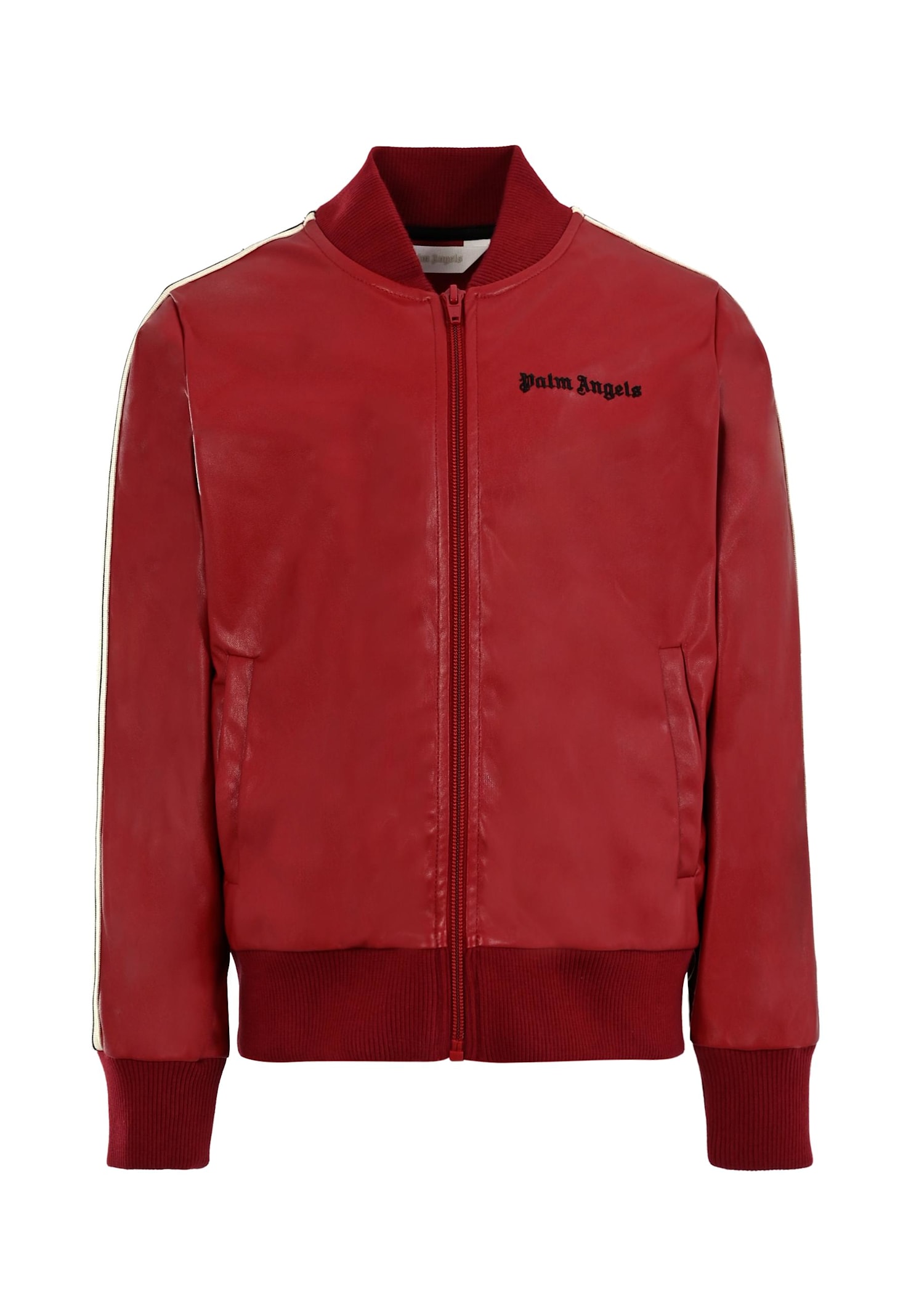 Palm Angels Stripe-detail Bomber Jacket In Red