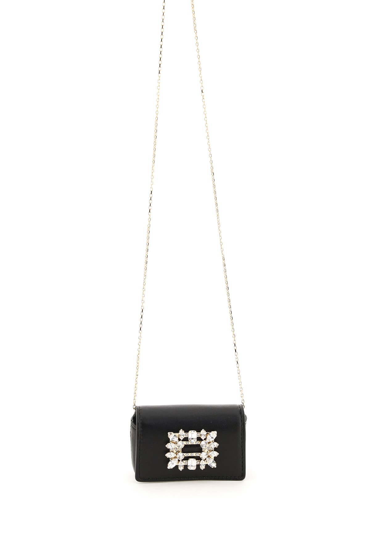 Roger Vivier Mini Pouch Keyring With Crystal Broche