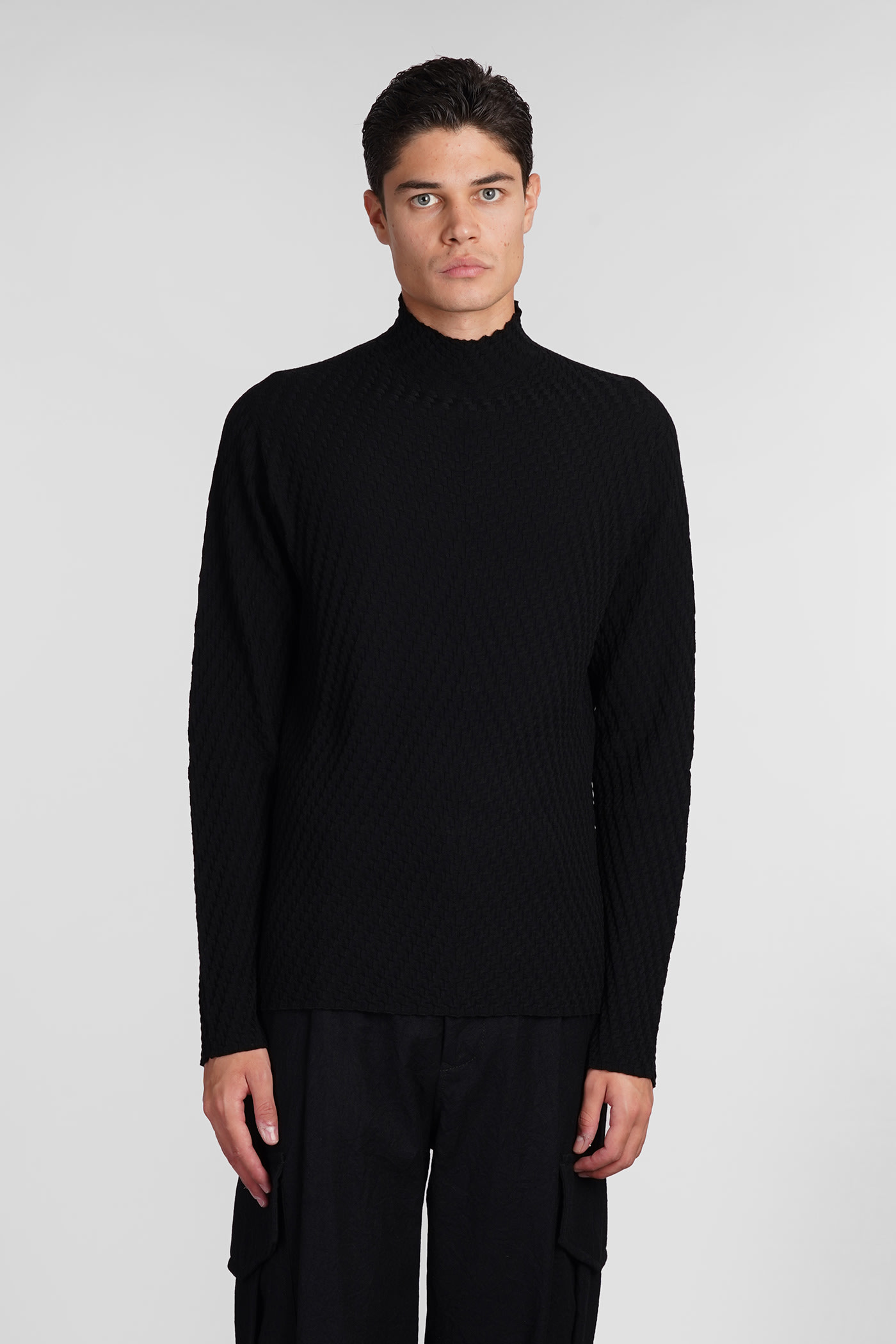 Shop Giorgio Armani Knitwear In Black Wool