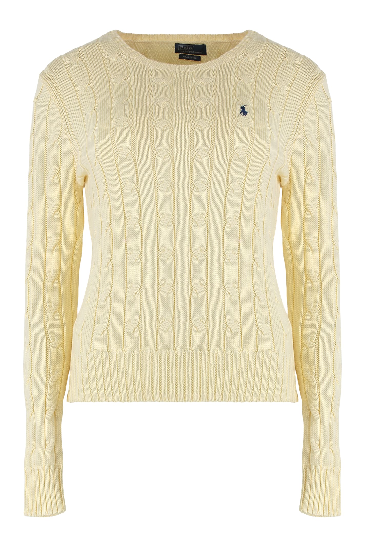 Polo Ralph Lauren Sweater In Cable Knit In Yellow