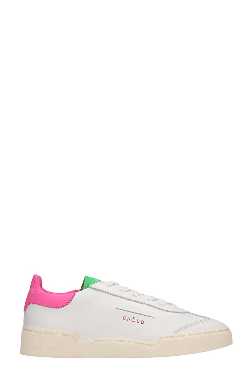 GHOUD LOB 01 SNEAKERS IN WHITE LEATHER,11213695