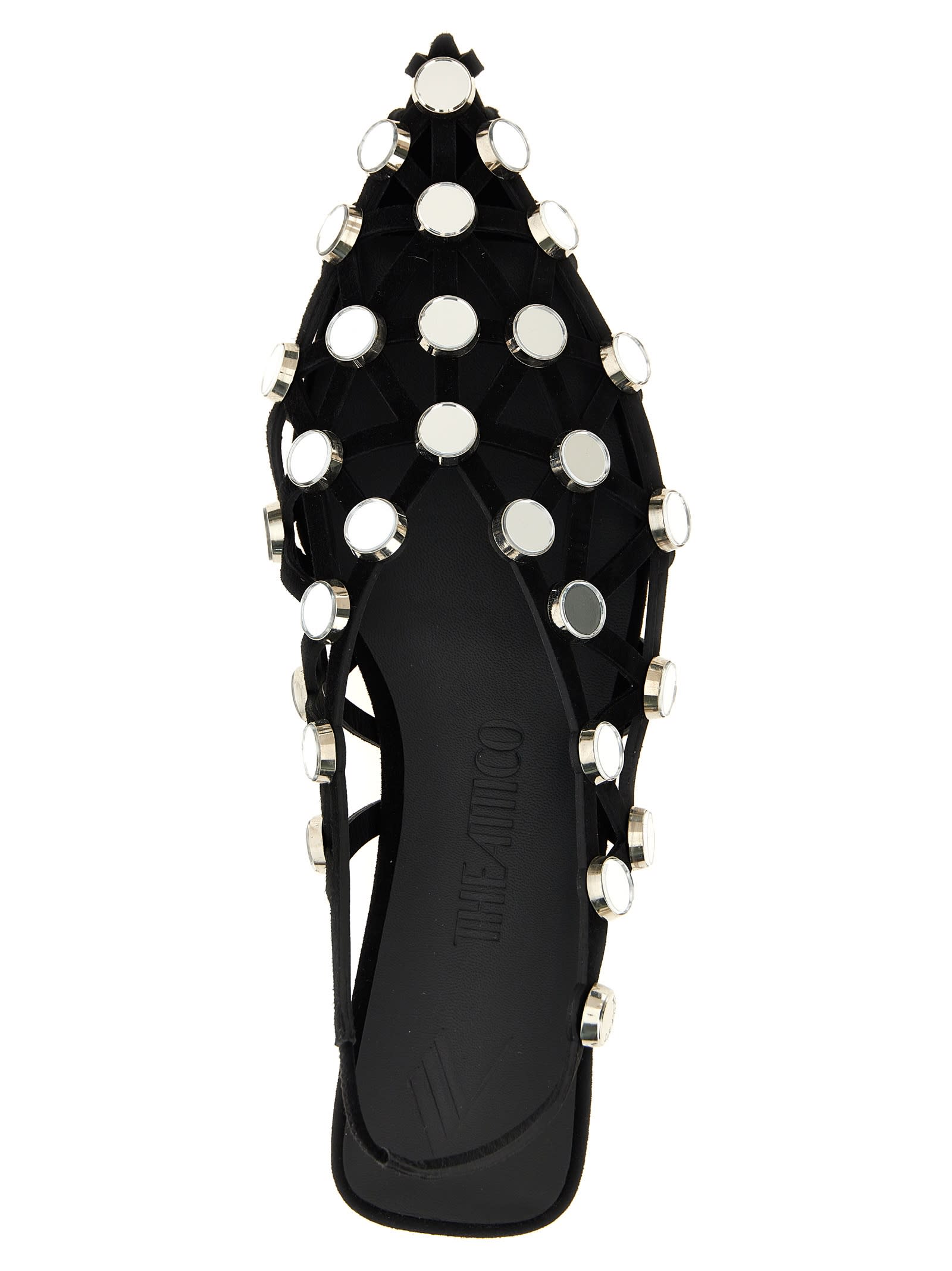 Attico Grid Ballerina In Black