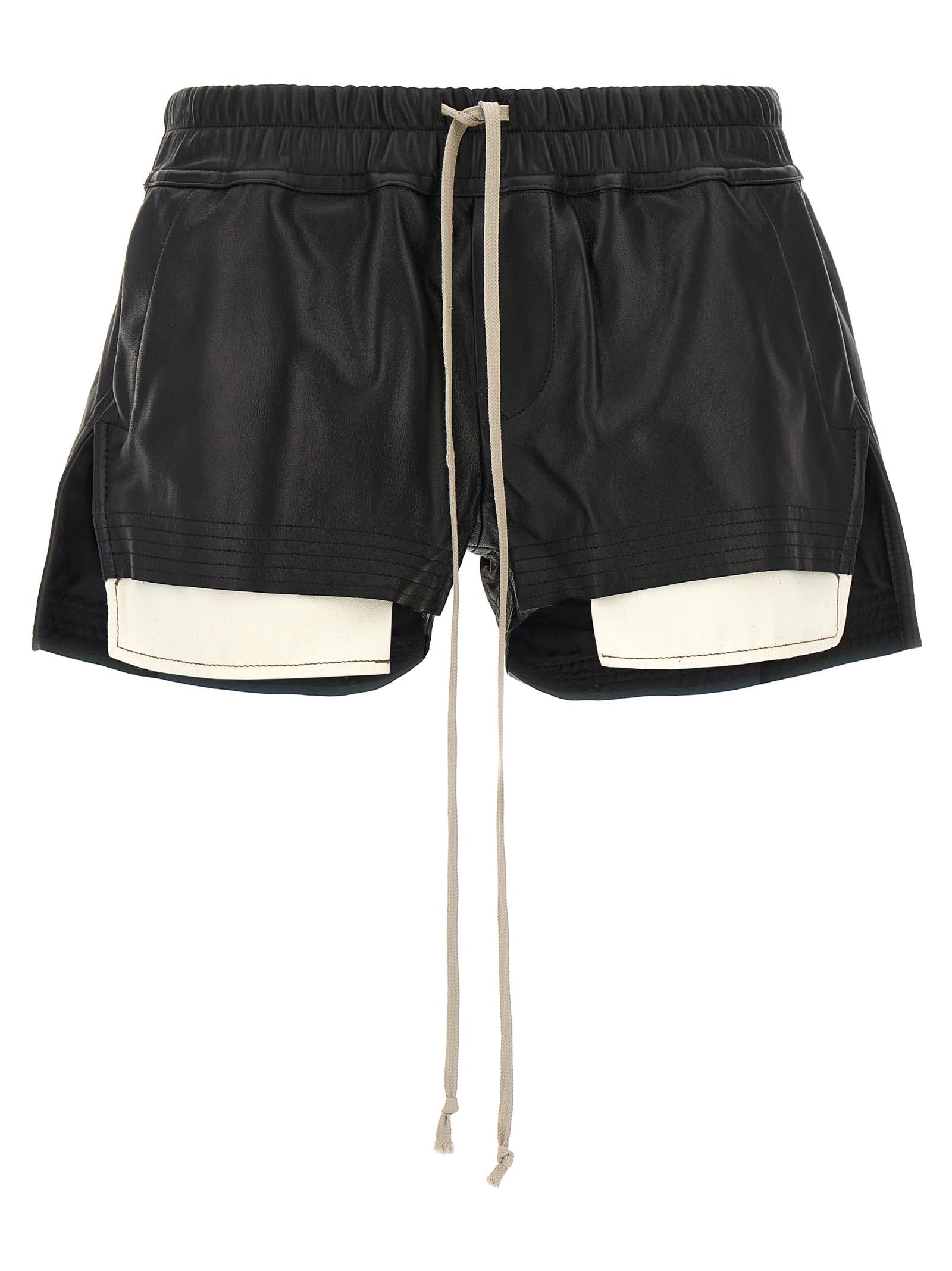 Shop Rick Owens Fog Boxers Shorts In Black