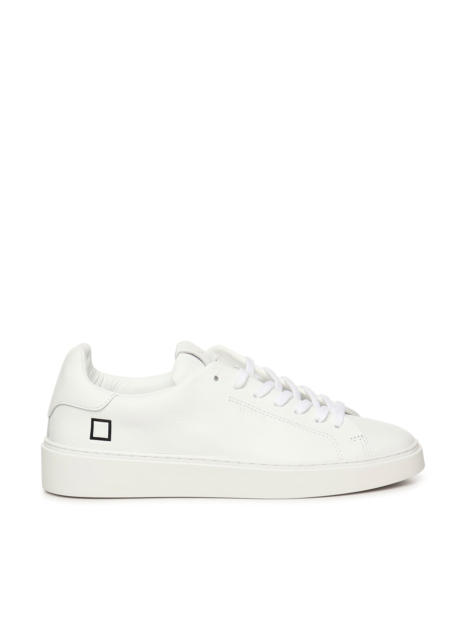 Date Leather Sneakers In White