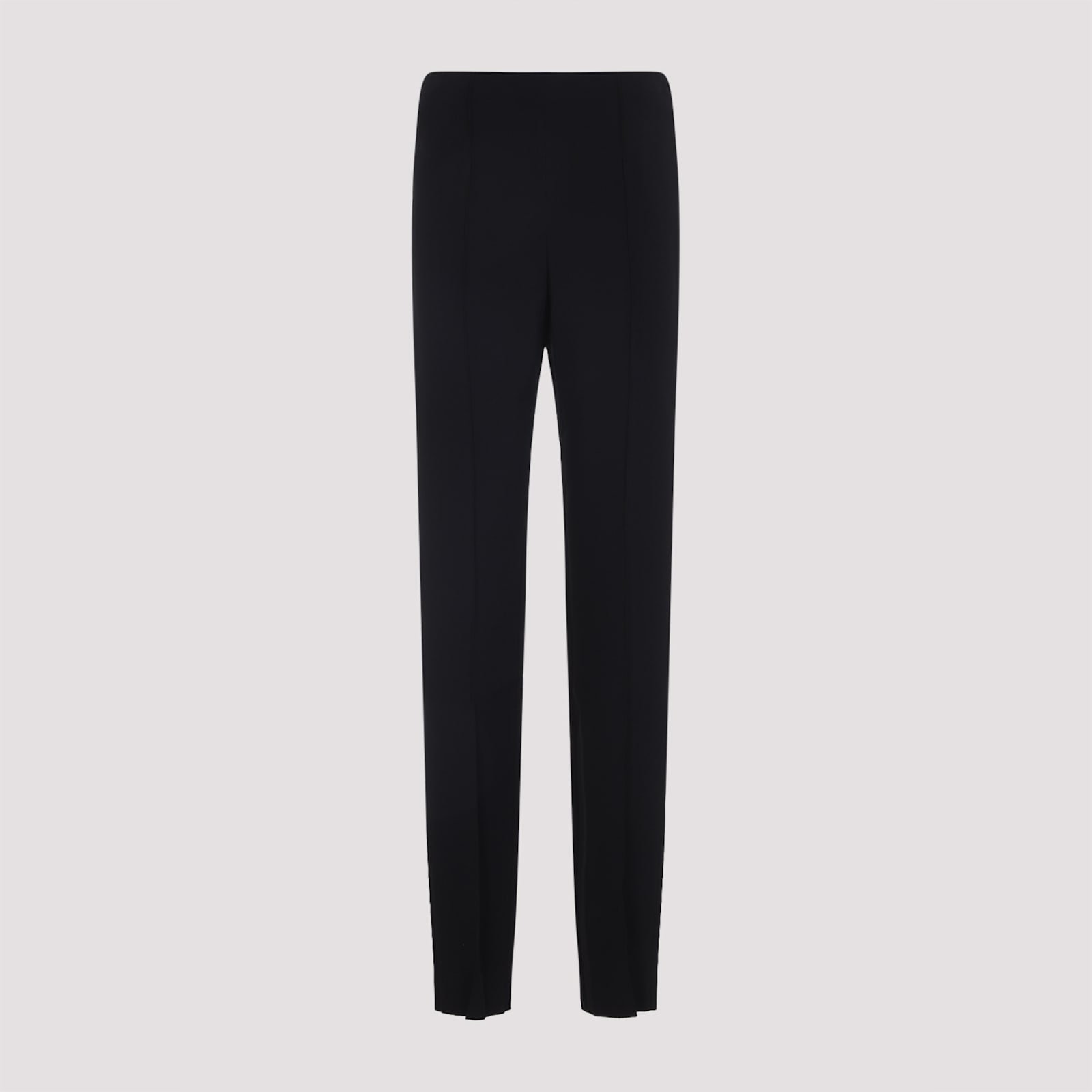 Giorgio Armani Viscose Pants Central Stitching In Black
