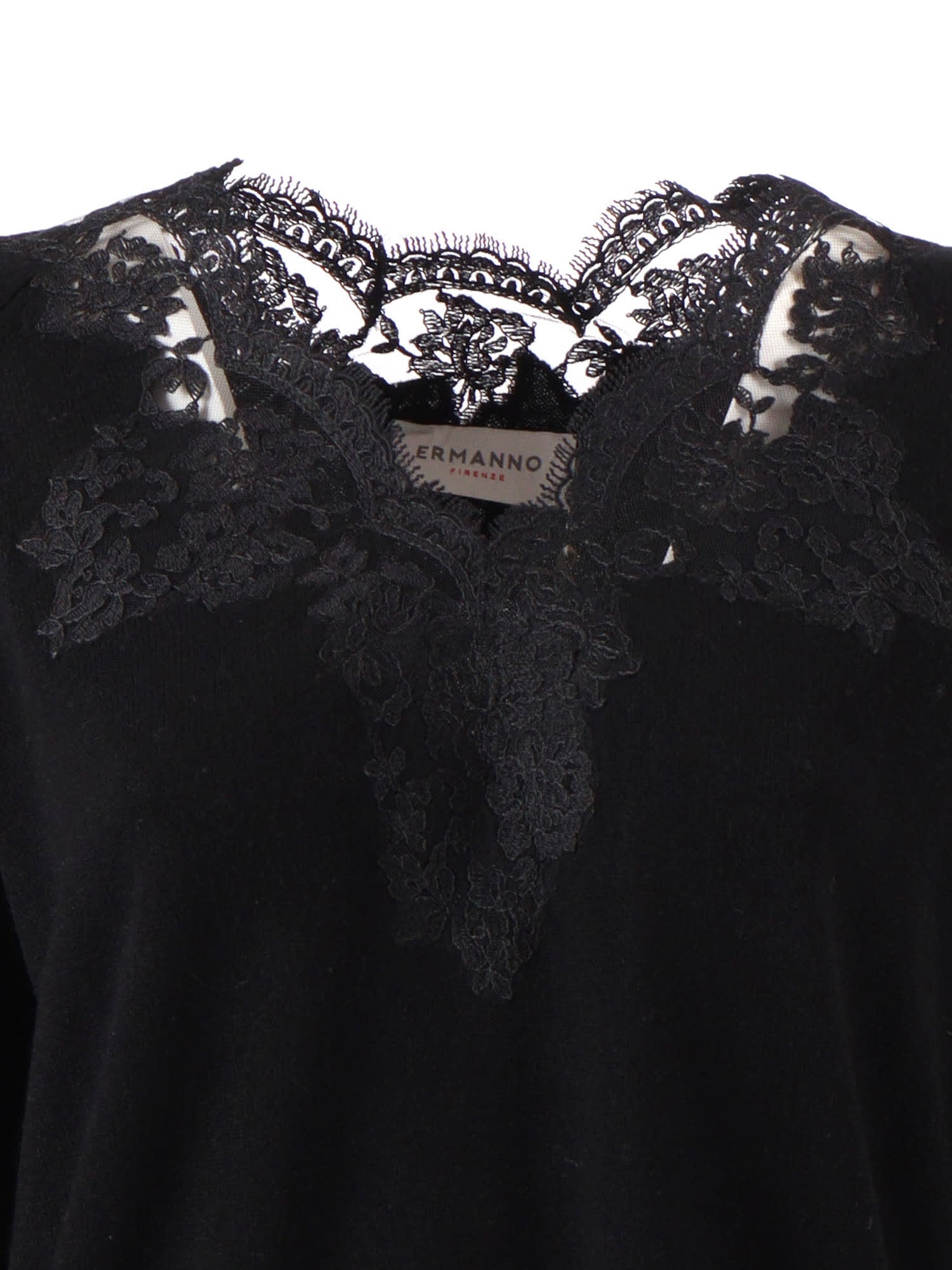 Ermanno Ermanno Scervino V Neck Sweater In Black
