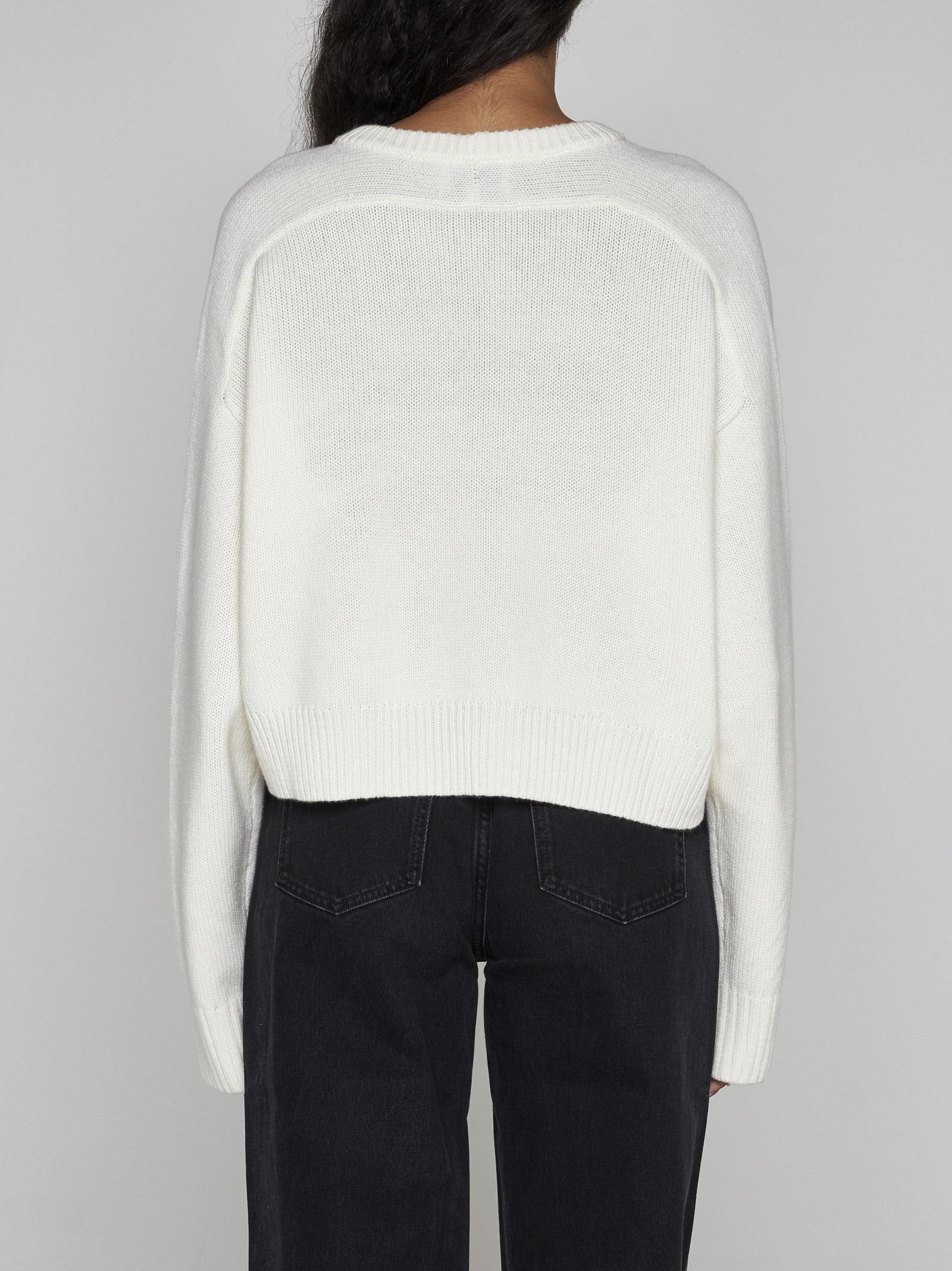 Shop Loulou Studio Bruzzi Wool And Cashmere Sweater In Ivory