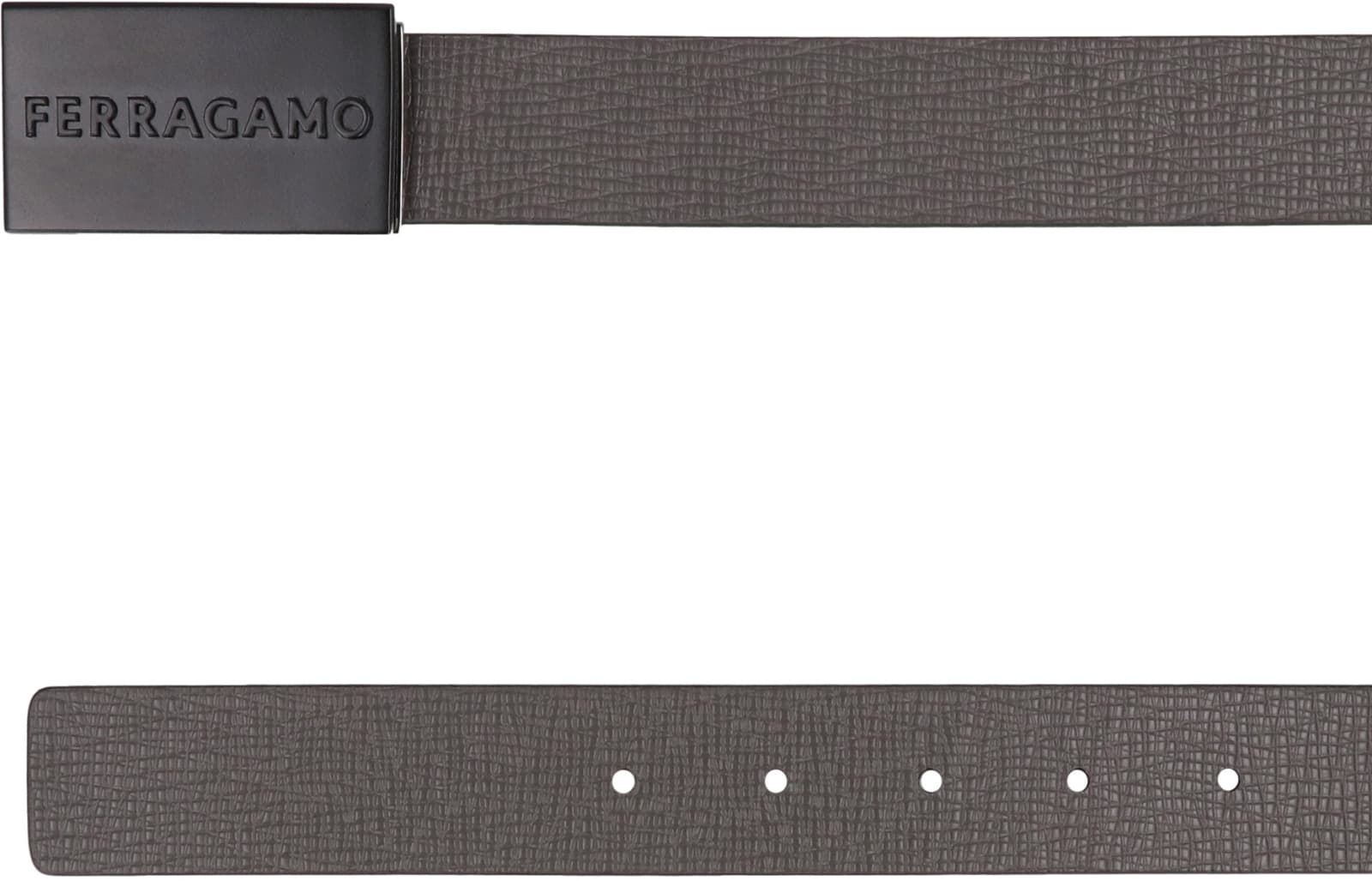 Ferragamo Reversible Leather Belt In Black