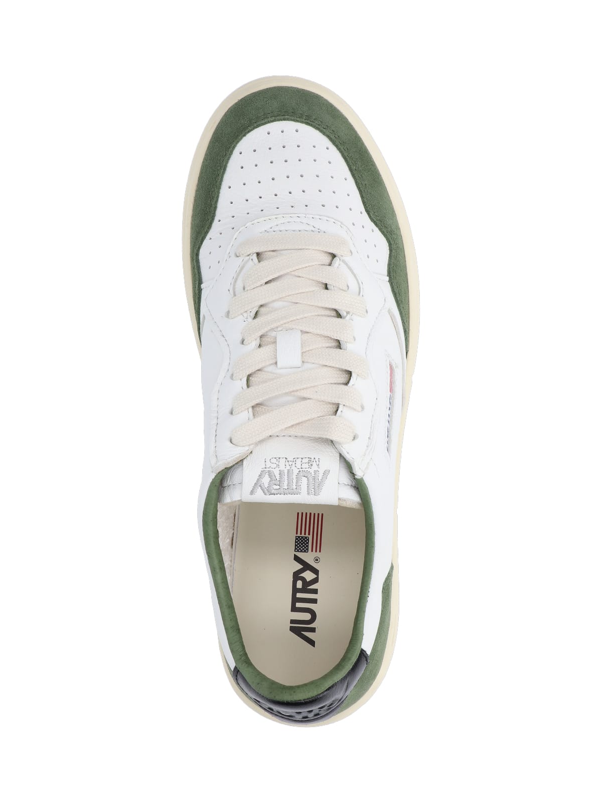 Shop Autry Medalist Low-top Sneakers In Militare+nero