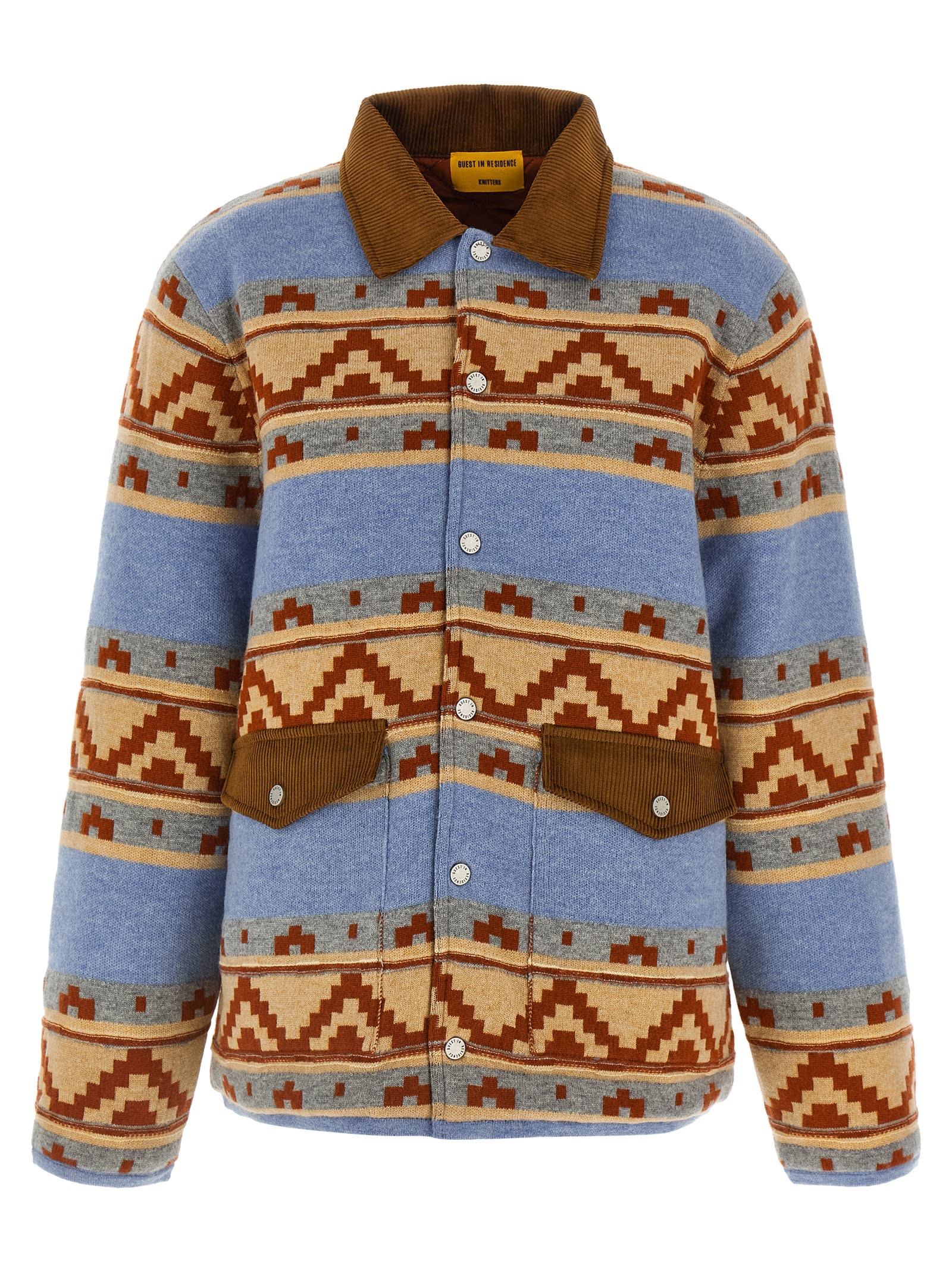 Guest In Residence Western Industry Quilted Wool And Cashmere-blend Jacket In Blue