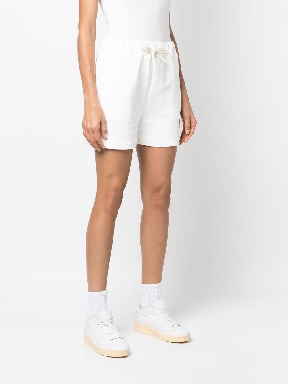Joshua Sanders Camouflage Logo-print Drawstring Shorts In White