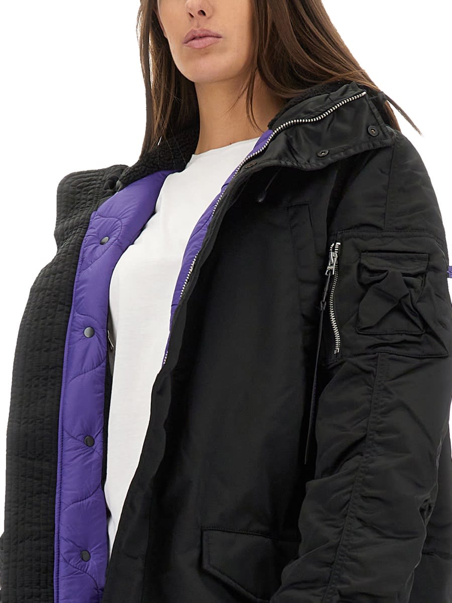 Alpha Industries Long Bomber Jacket "n-3b" In Black