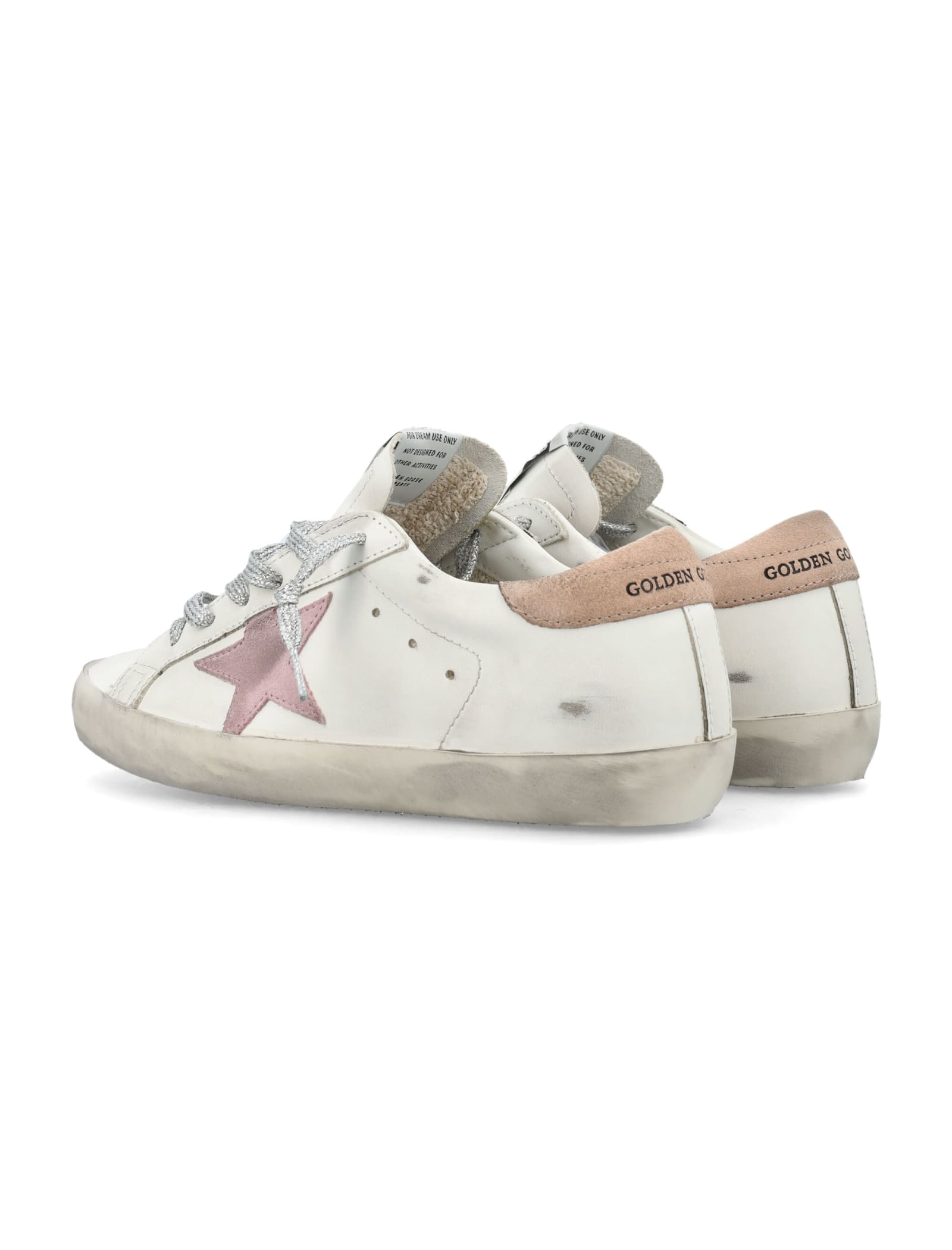 Shop Golden Goose Super-star In White Pink