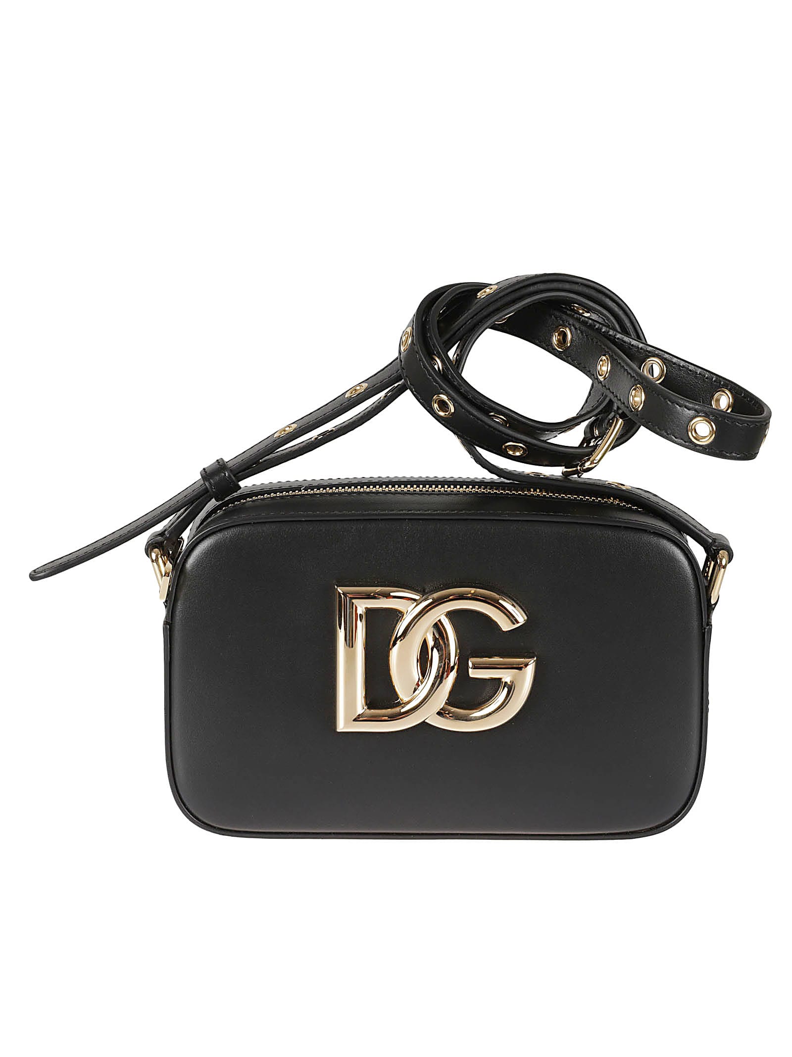 Dolce & Gabbana Metal Logo Embossed Shoulder Bag