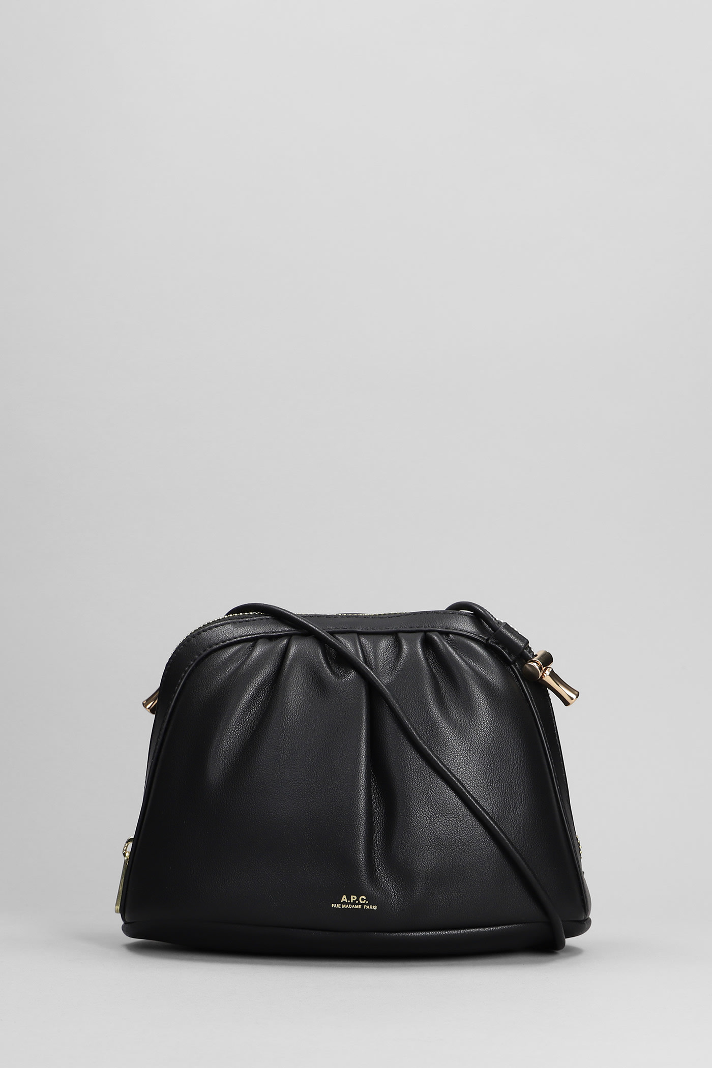 Apc Ninon Shoulder Bag In Black Polyuretan