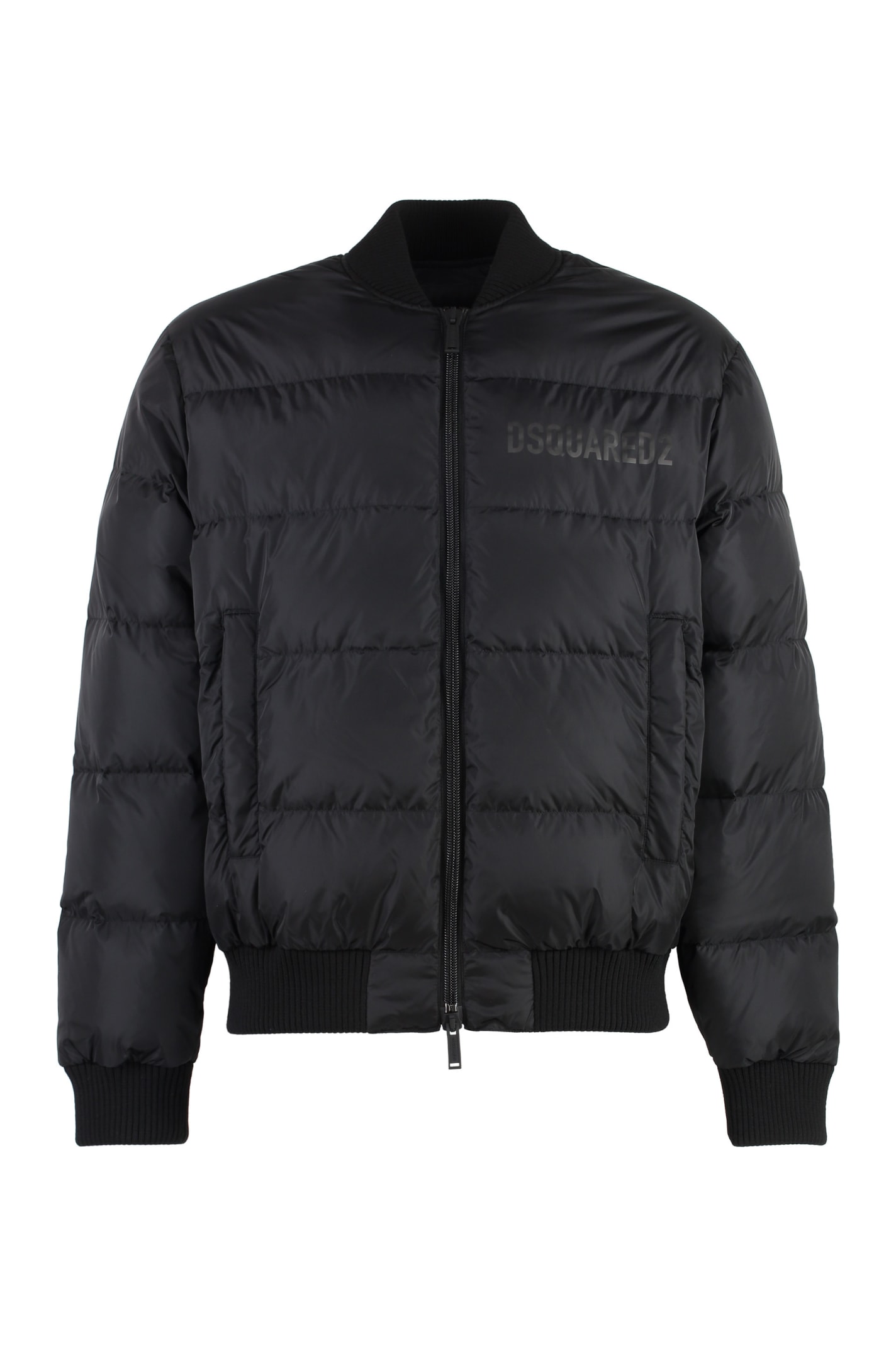 Shop Dsquared2 Padded Bomber Jacket In Black