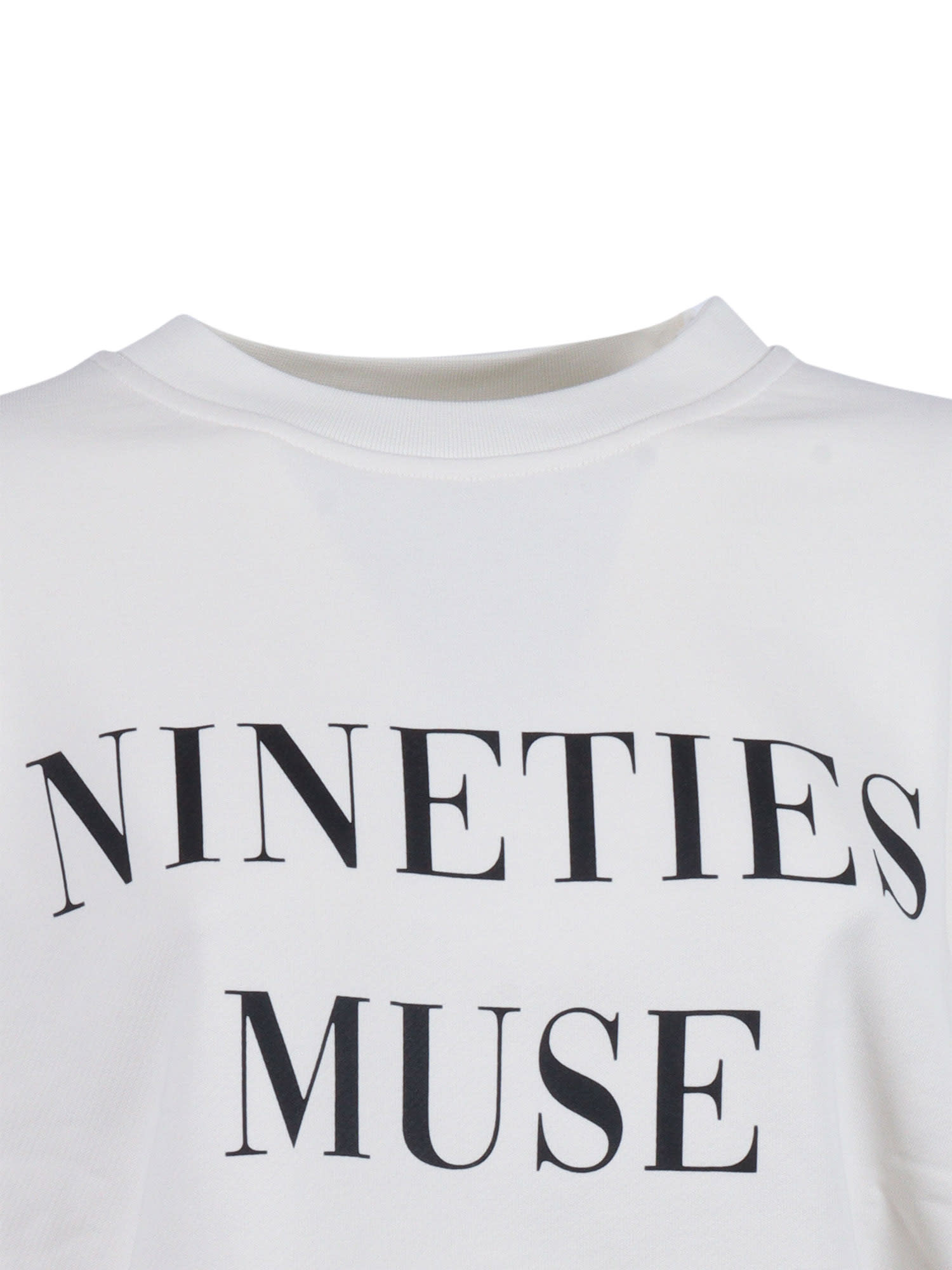 Elisabetta Franchi Oversized Sweatshirt With Bold Text Graphics In White