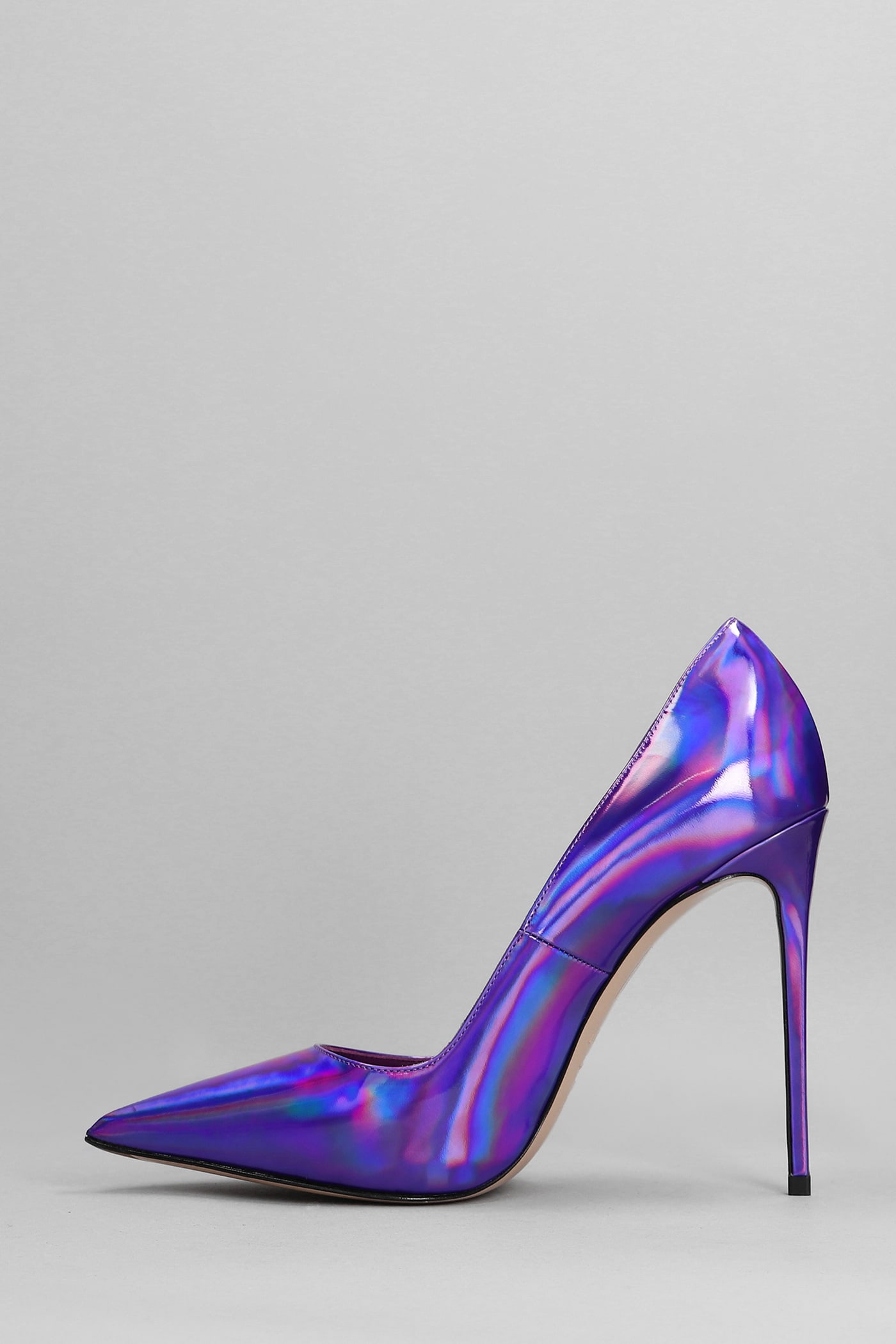 Shop Le Silla Eva 120 Pumps In Viola Patent Leather