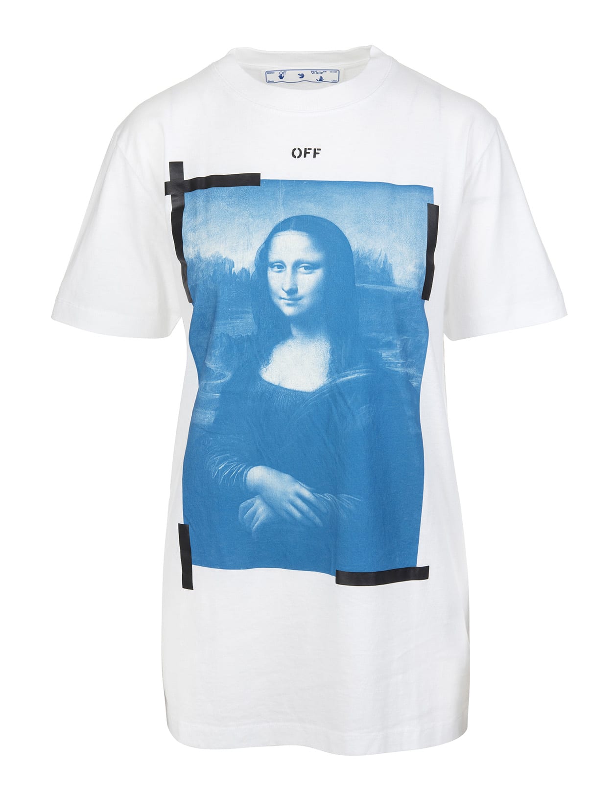 Off-White White Man T-shirt With Monalisa Graphic Print