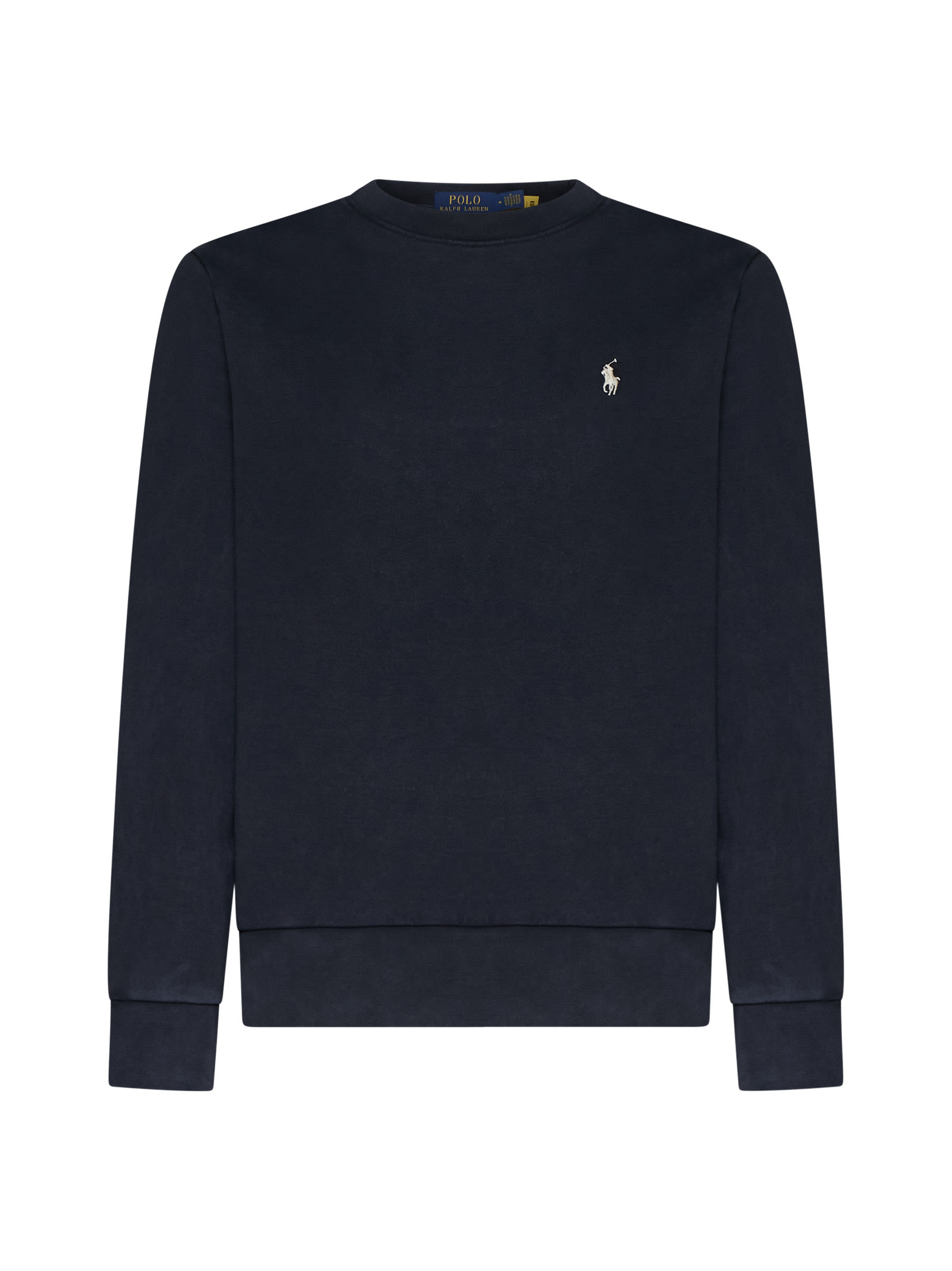 Polo Ralph Lauren Logo Cotton Sweatshirt In Faded Black Canvas