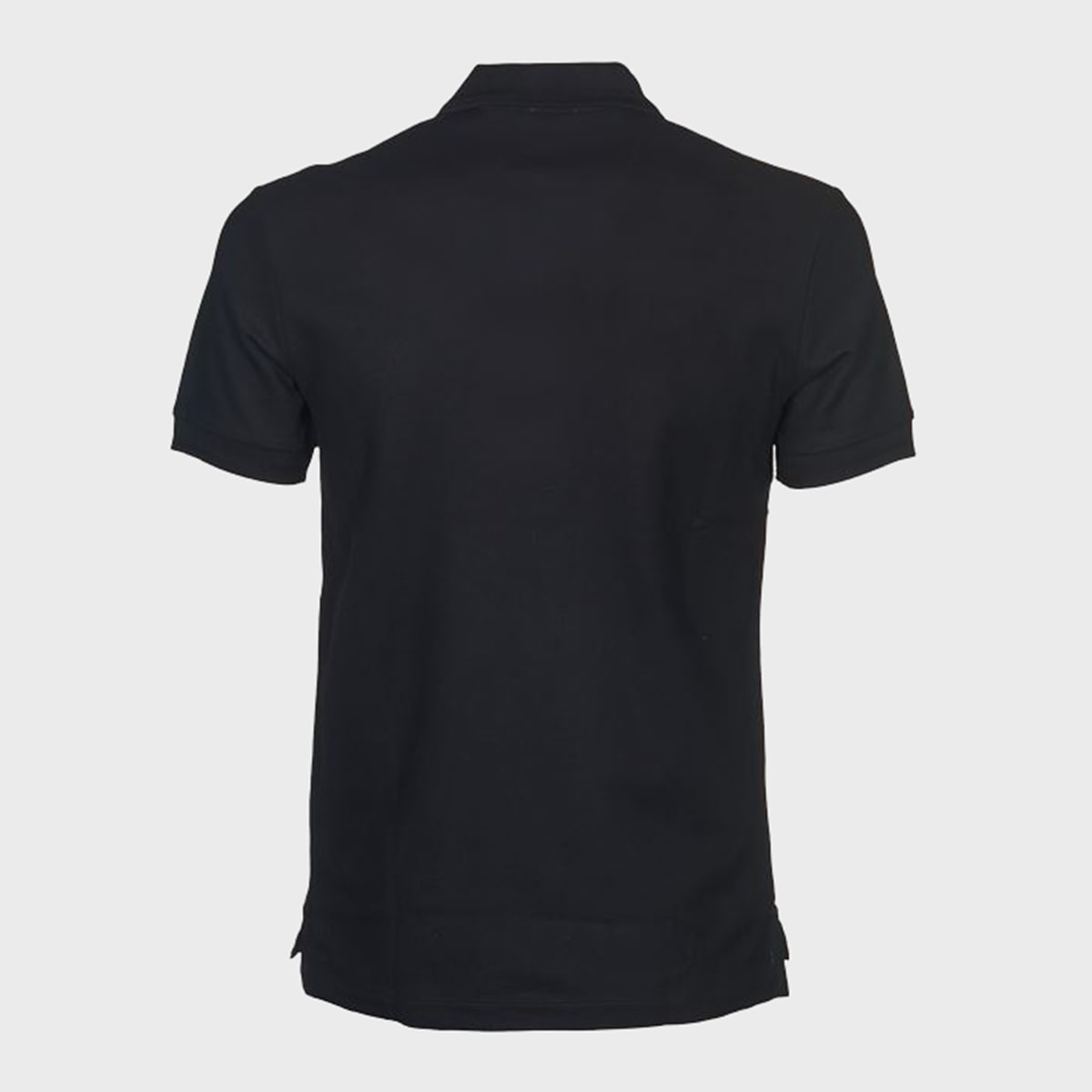 Shop Burberry Black Cotton Polo Shirt