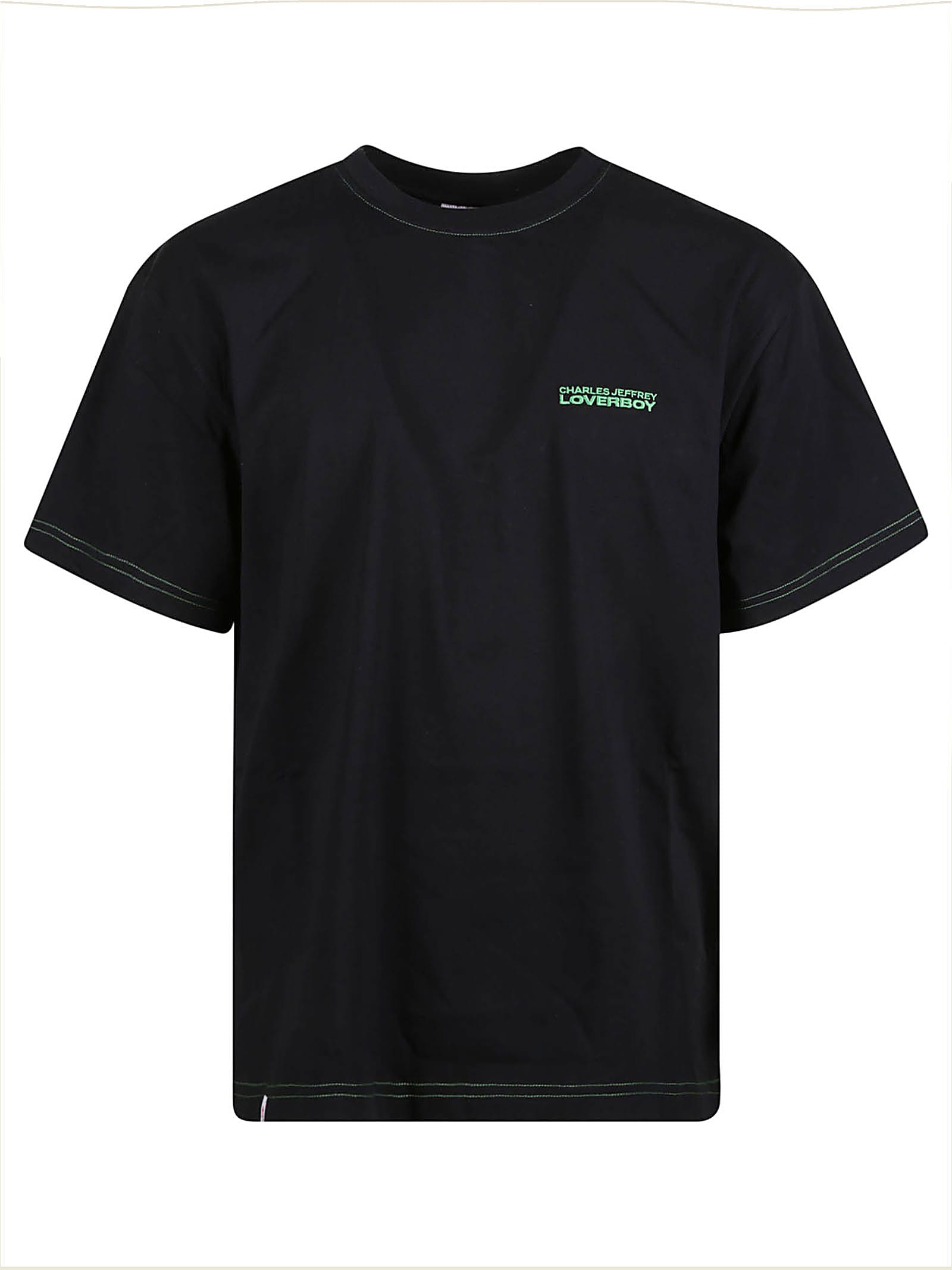 Shop Charles Jeffrey Loverboy Logo Print T-shirt In Black