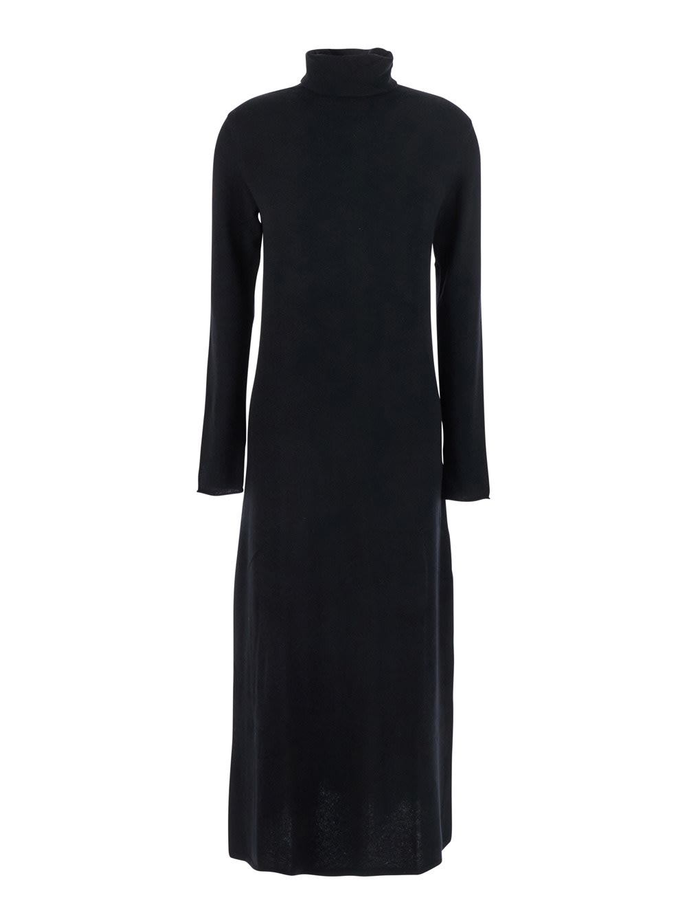 Lisa Yang Alina Blackturtleneck Midi Dress In Cashmere Woman In Black